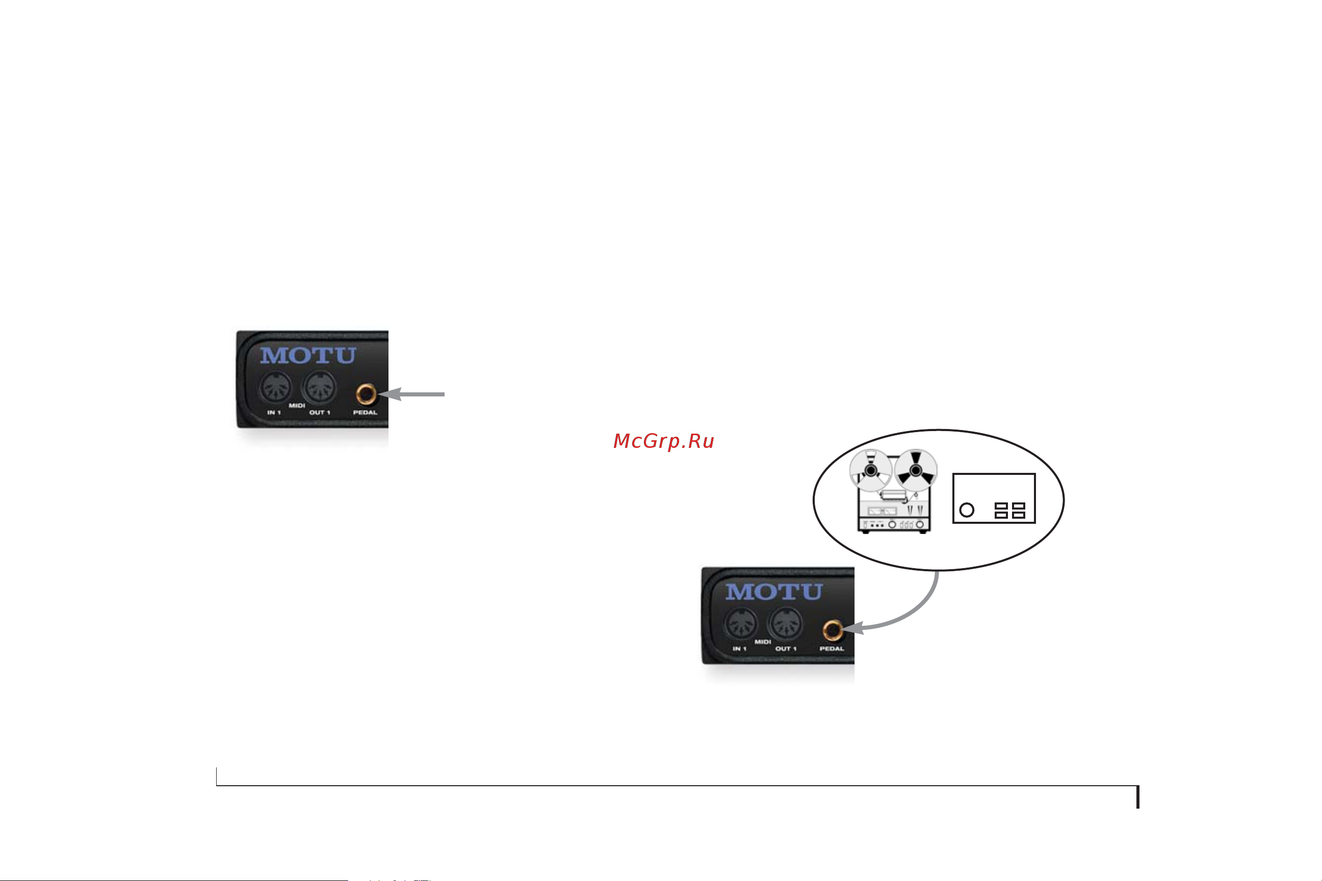 MOTU Micro Lite [14/166] Connecting a foot switch