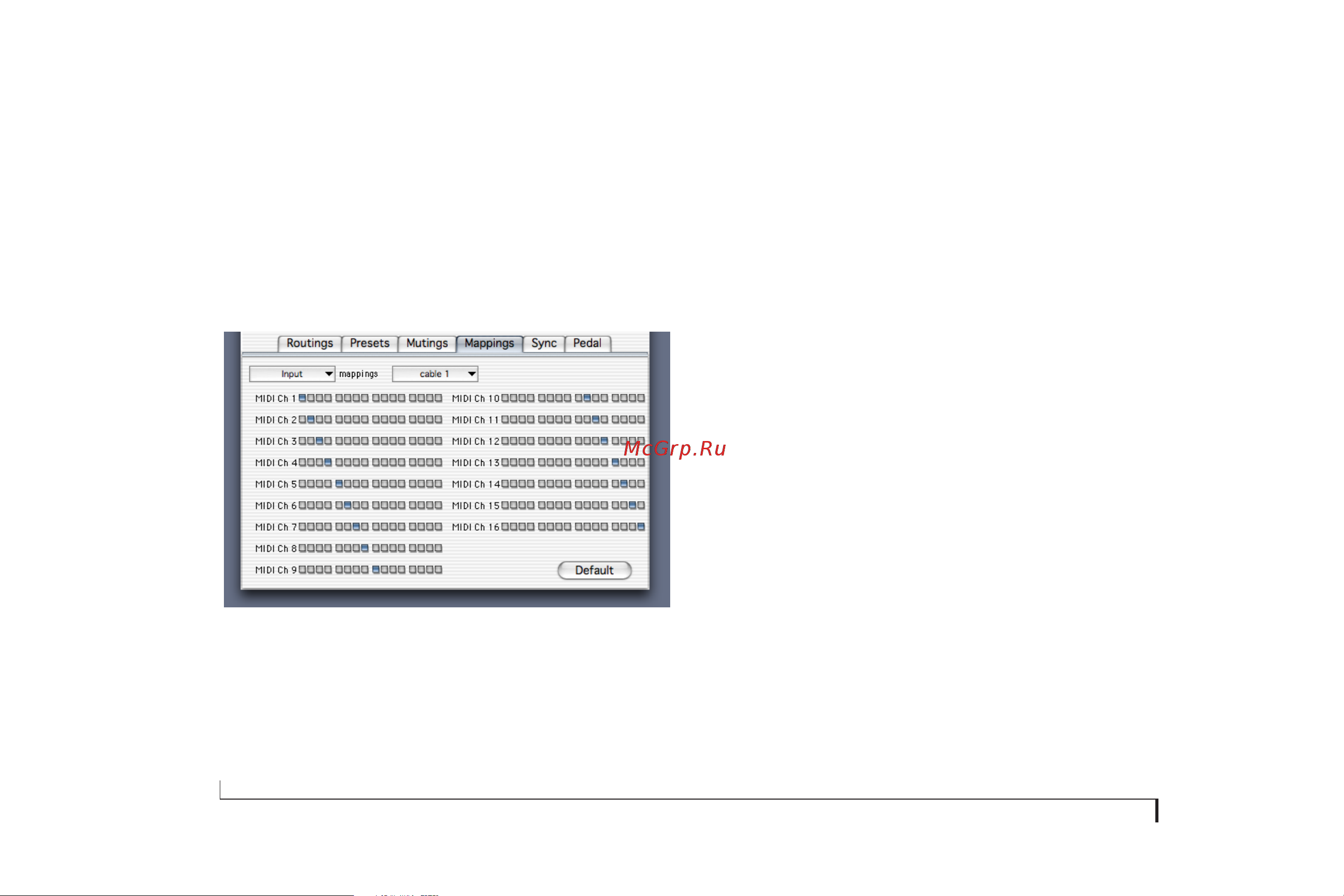 MOTU Micro Lite [40/166] The mappings tab