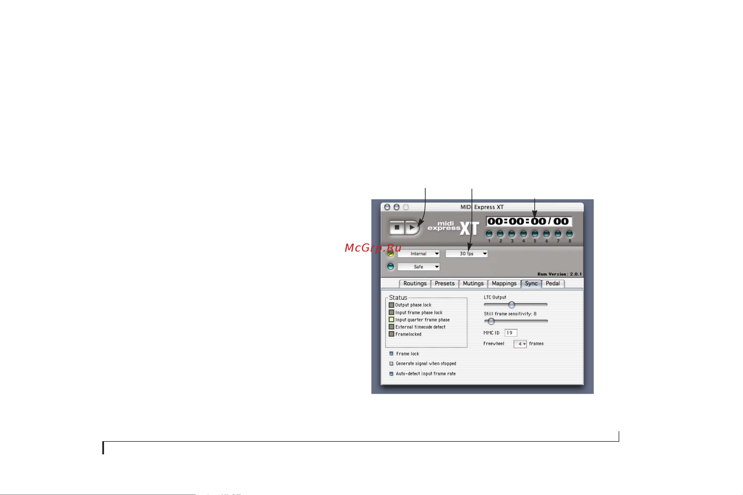 MOTU Micro Lite [41/166] Synchronization and midi machine control
