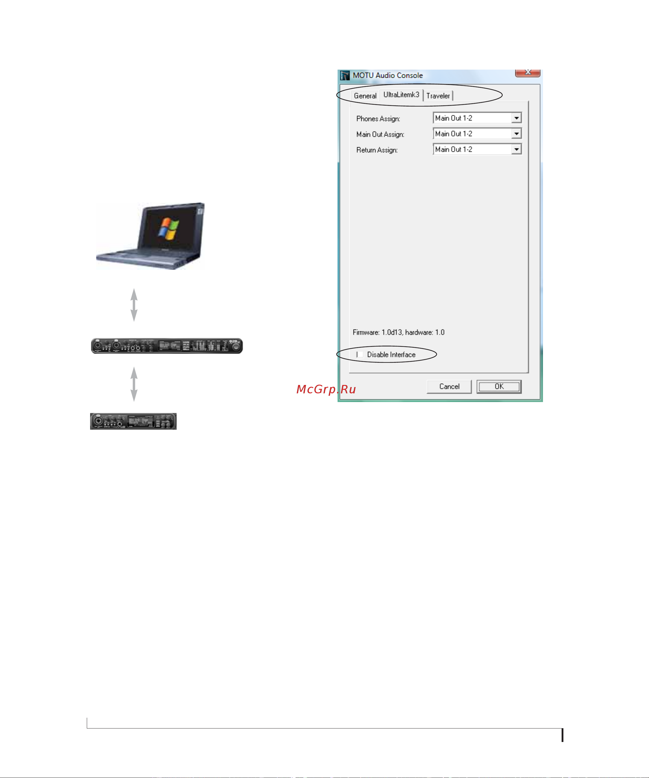 MOTU ULTRALITE MKIII HYBRID [26/112] Connecting multiple motu firewire interfaces