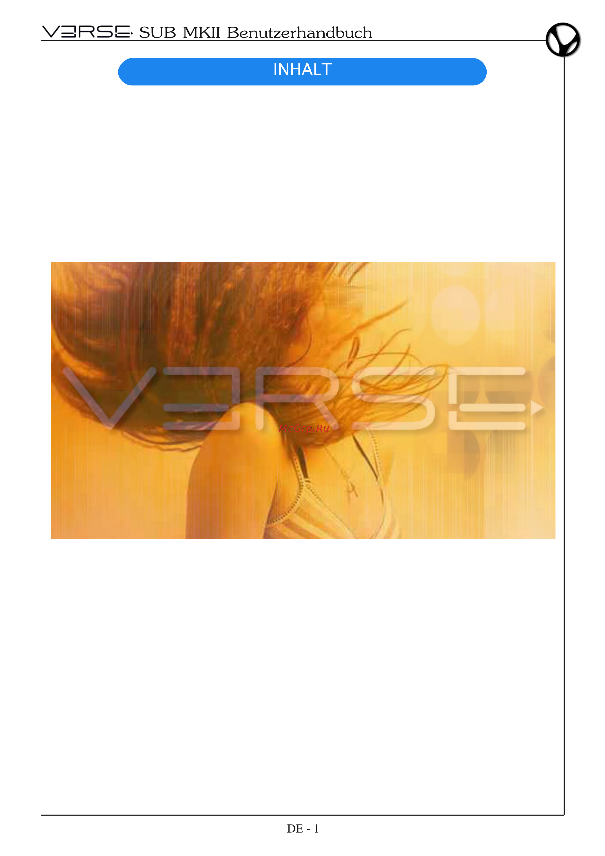 VERSE SUB 18 MKII [31/44] Open systems for open minds