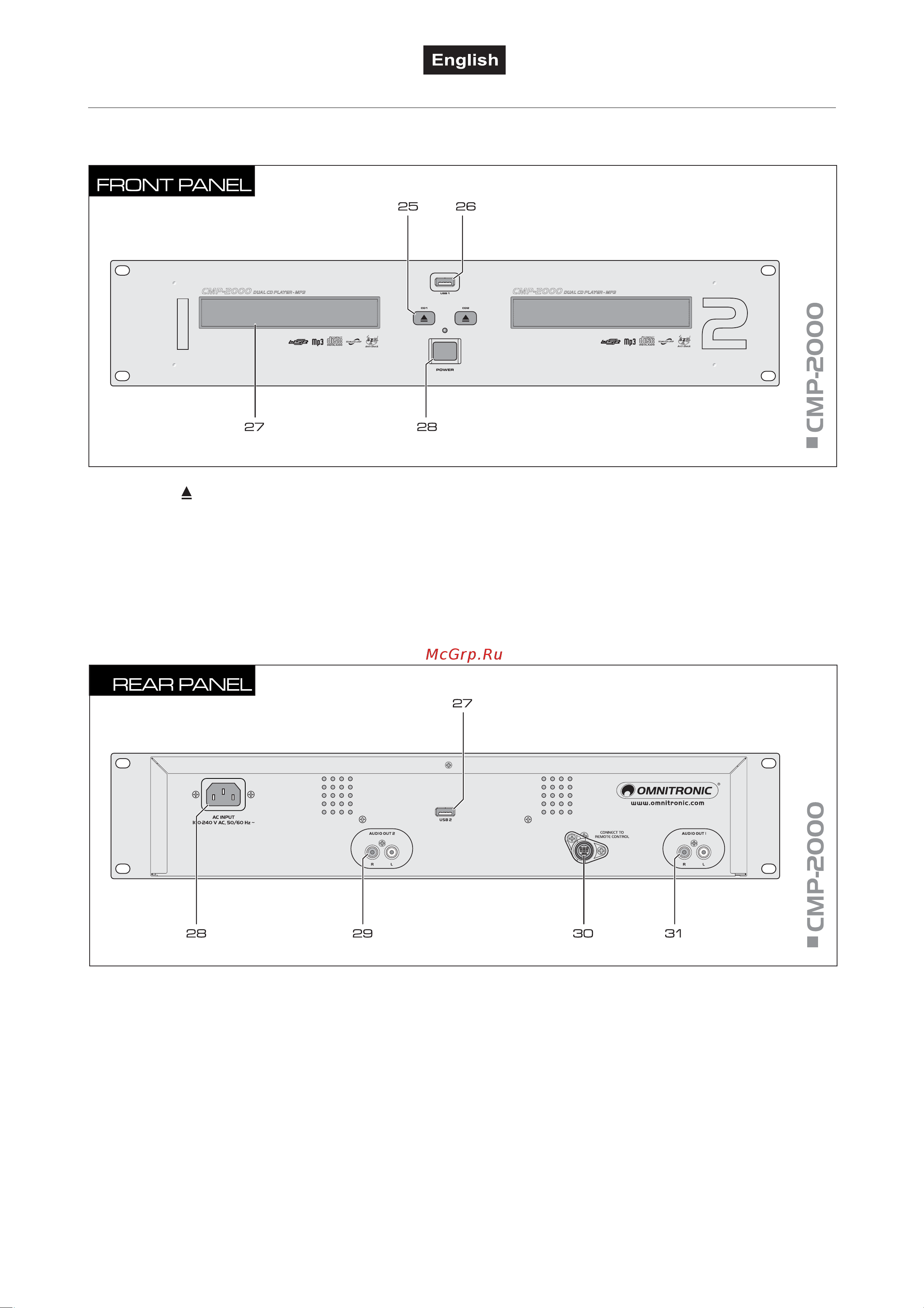 OMNITRONIC CMP-2000 [39/52] Player mechanism unit