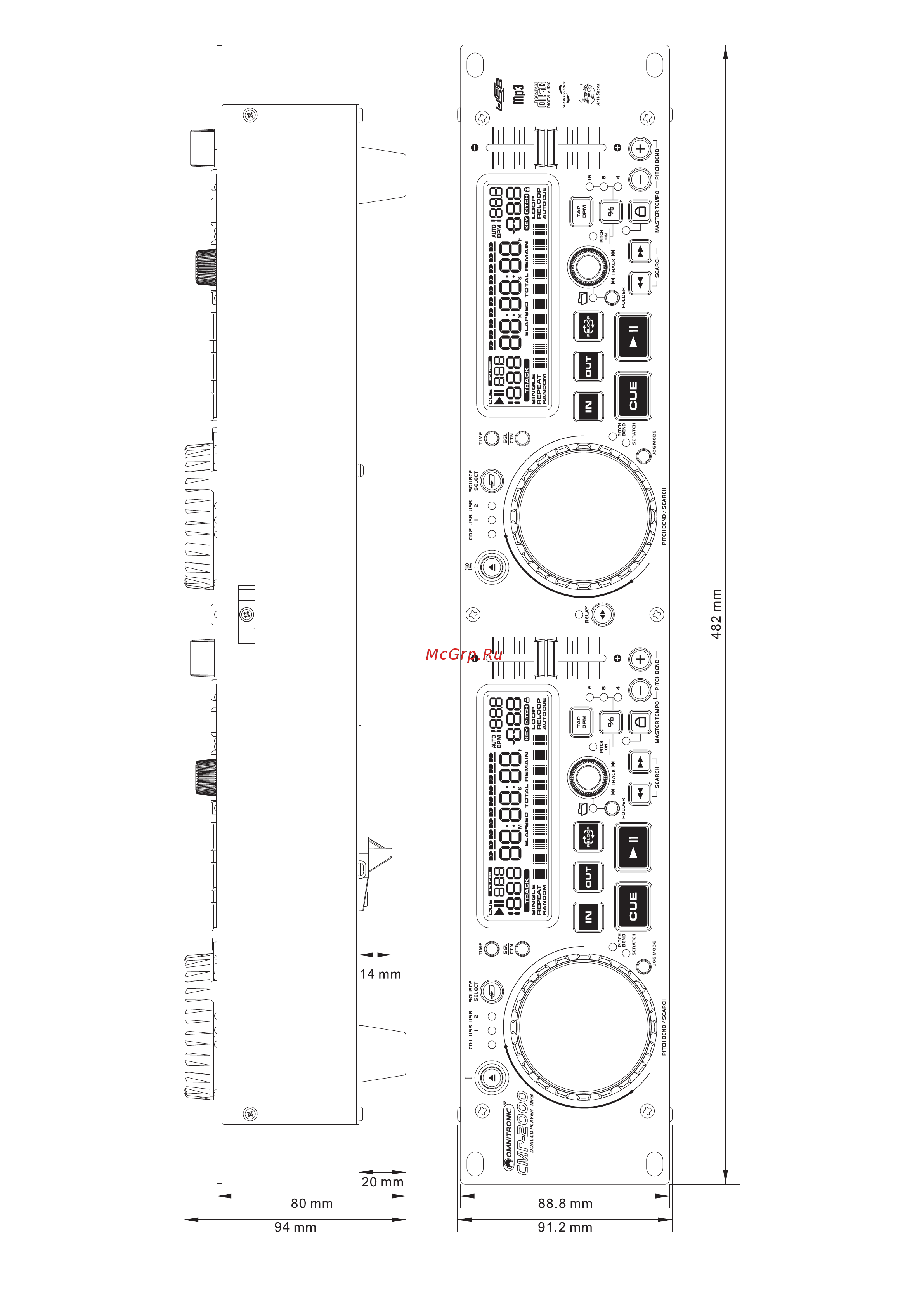 OMNITRONIC CMP-2000 Руководство по эксплуатации онлайн [5/52] 776074