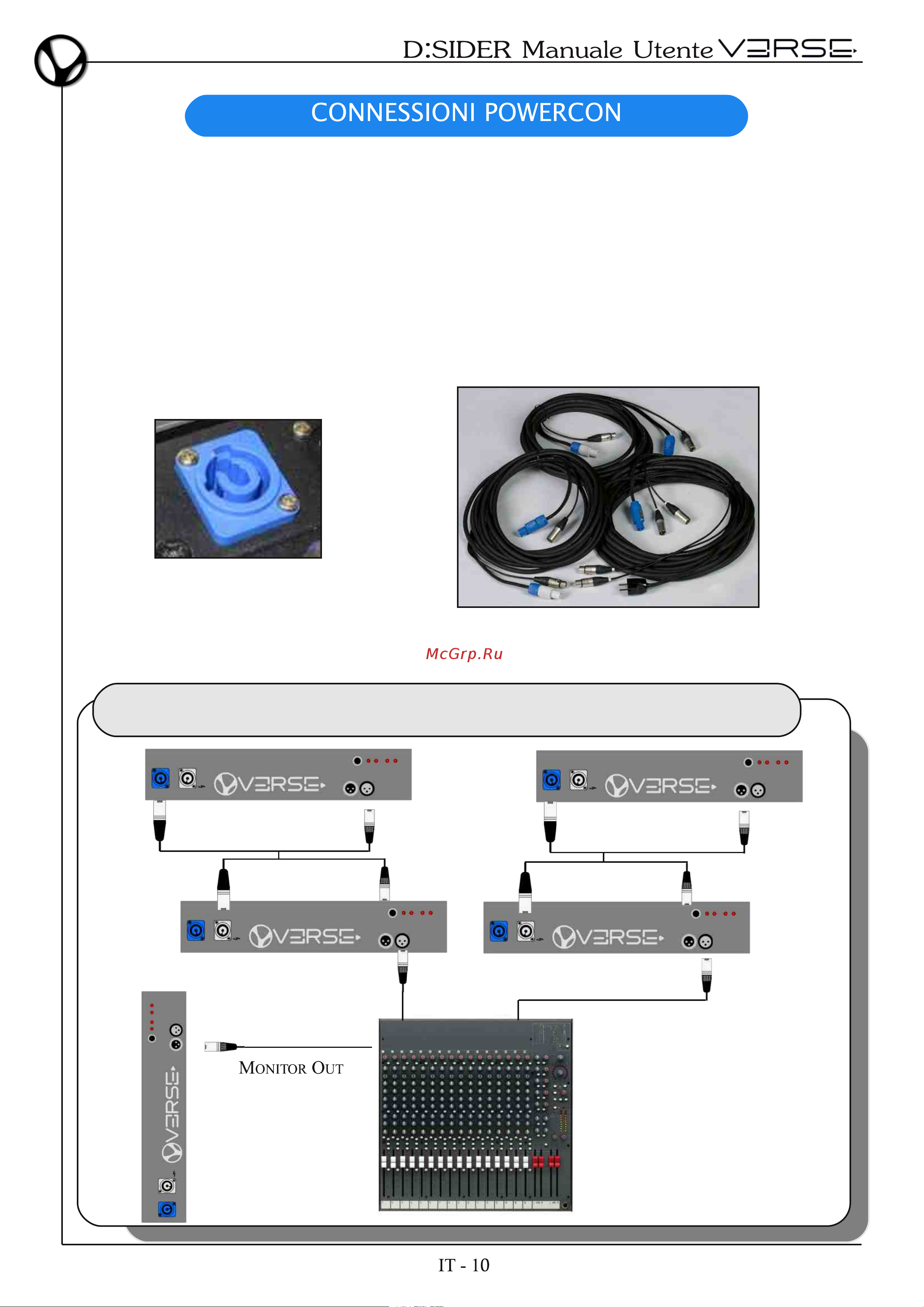 VERSE DSIDER 15 [34/68] Configurazione 1 connessione diretta da mixer monitor