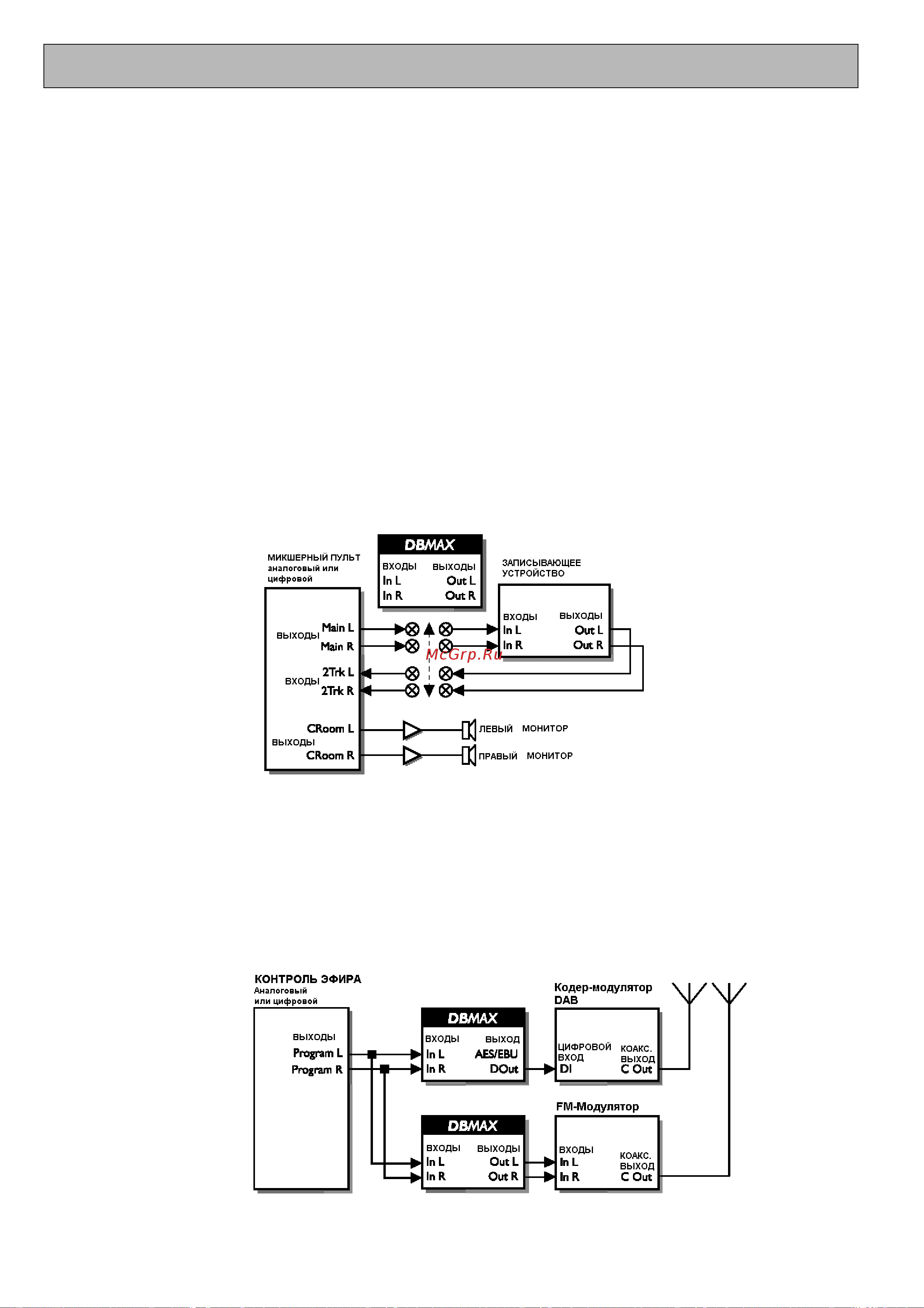 Tc Electronic DBMAX [10/49] Варианты использования dbmax