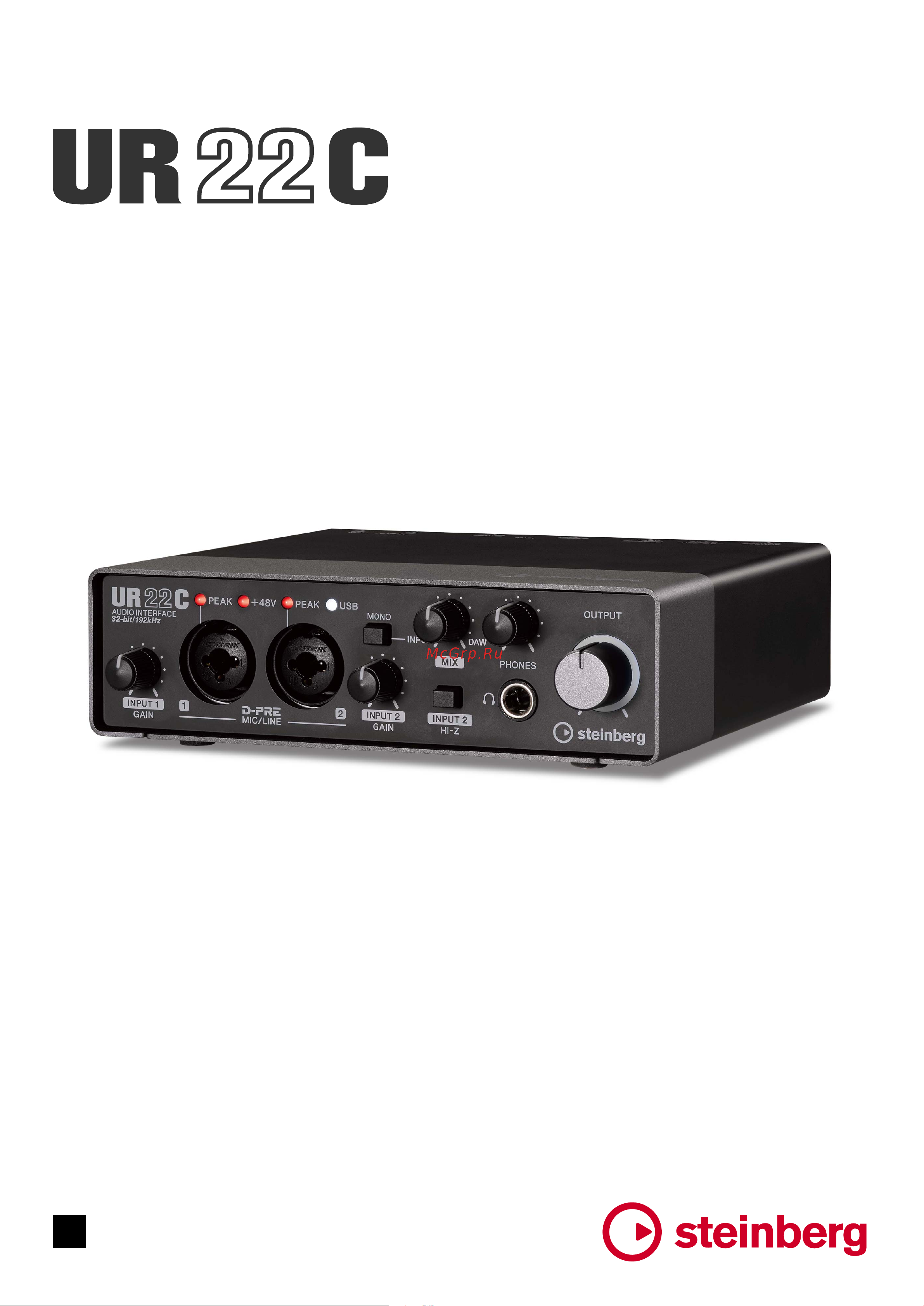 STEINBERG UR22C Recording Pack Руководство по эксплуатации онлайн