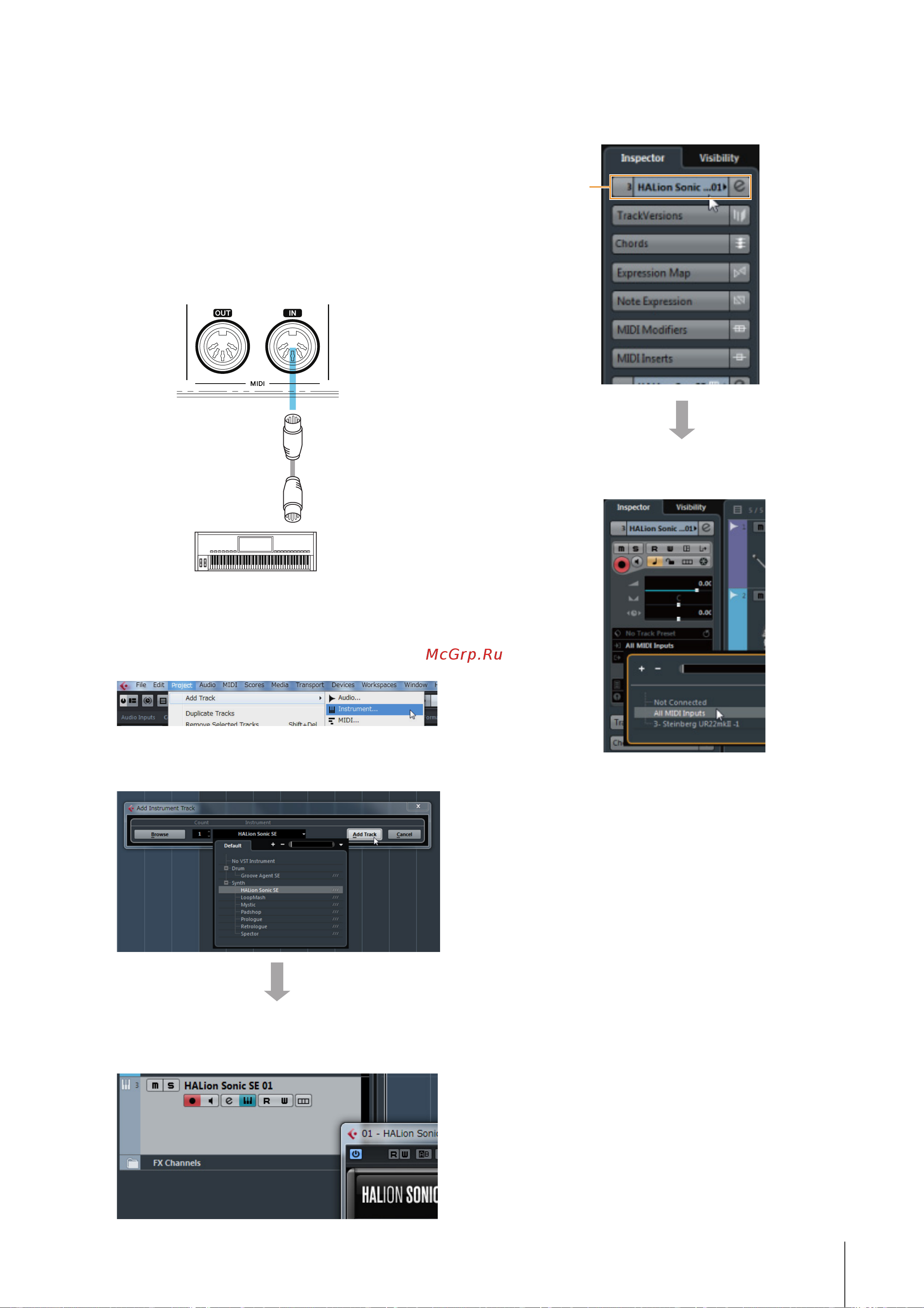 STEINBERG UR22 MKII [15/20] Использование ur22mkii с подключенным midi устройством