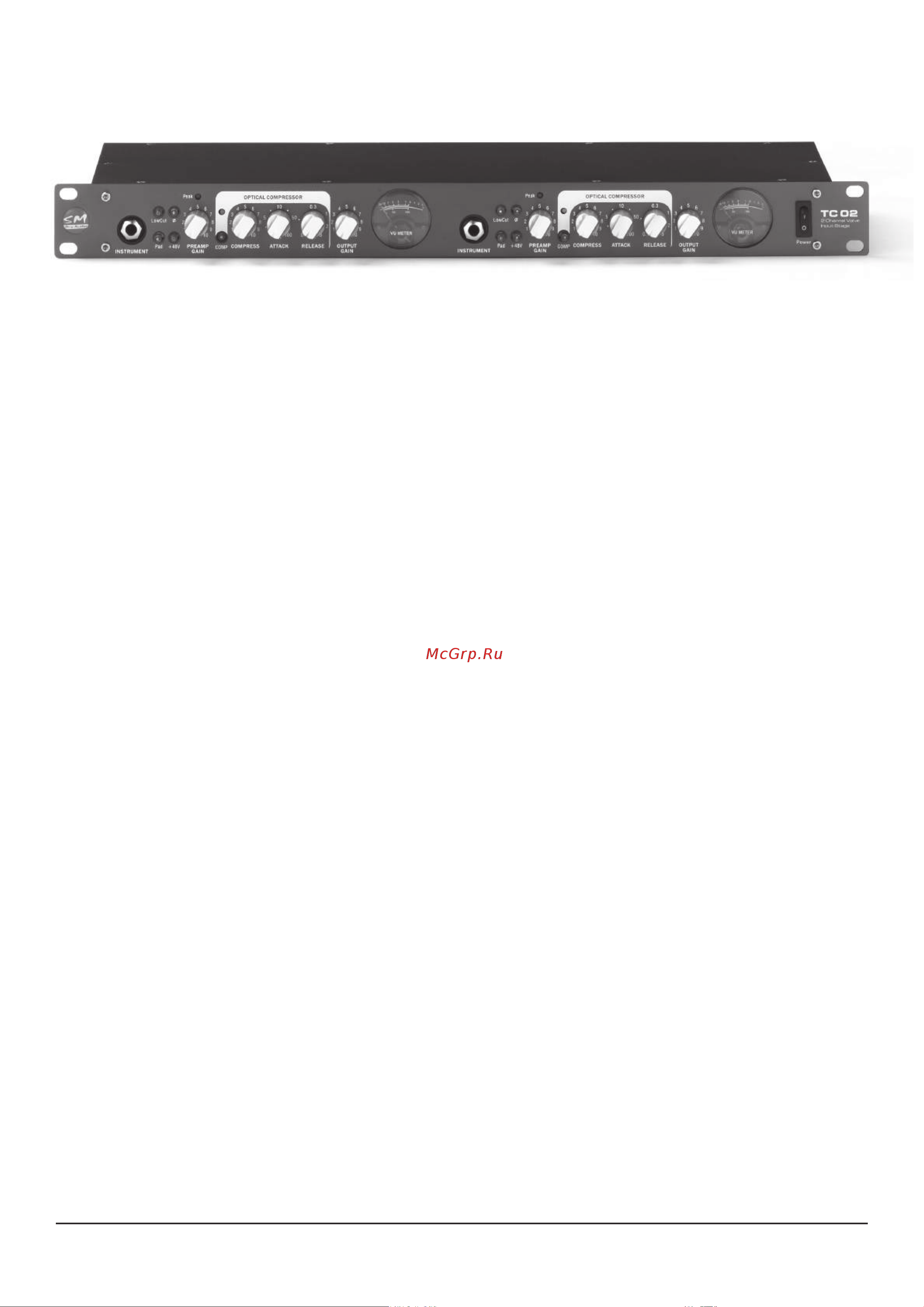 SM PRO AUDIO TC02 [7/13] Элементы управления на передней панели
