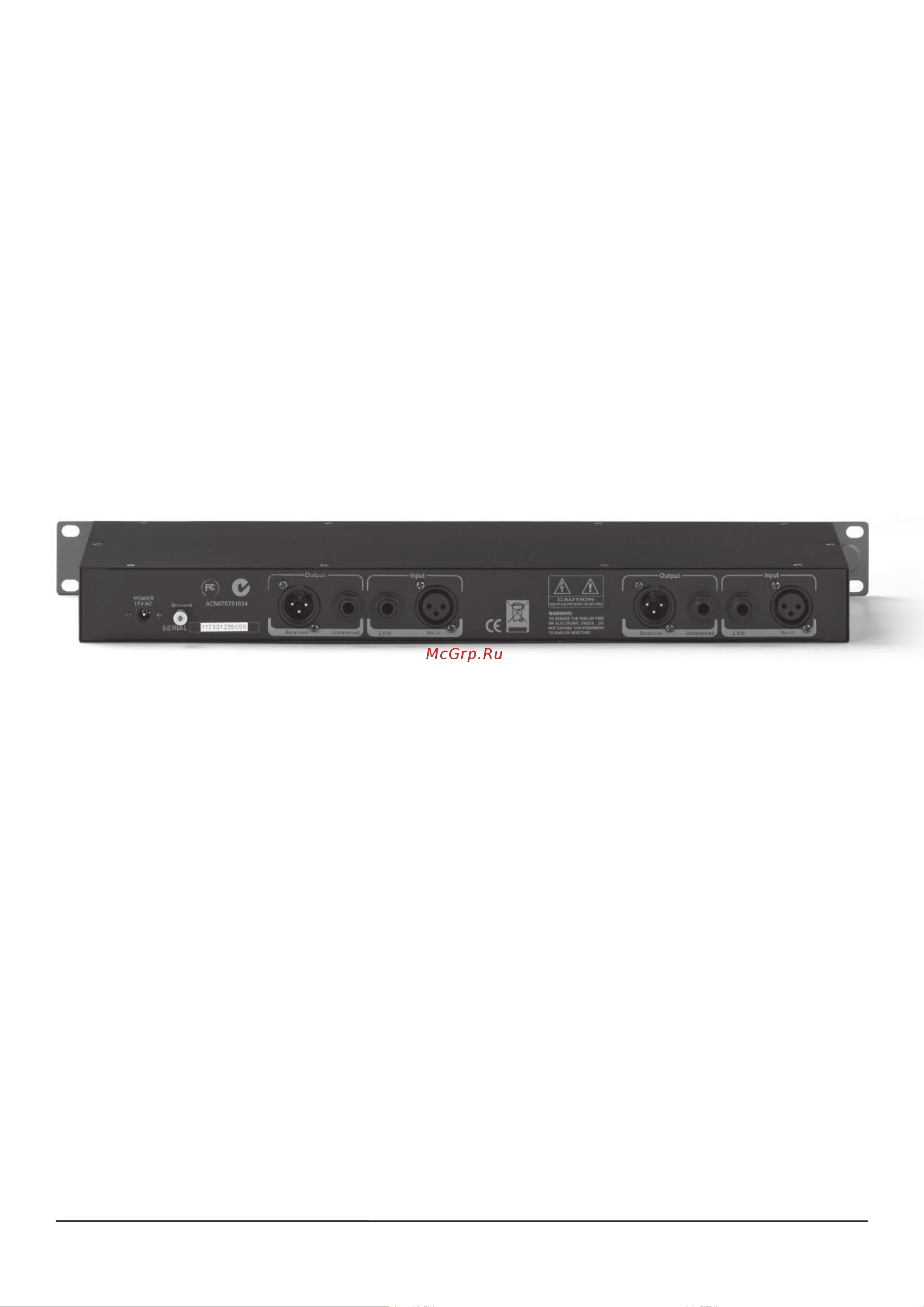 SM PRO AUDIO TC02 [8/13] Задняя панель