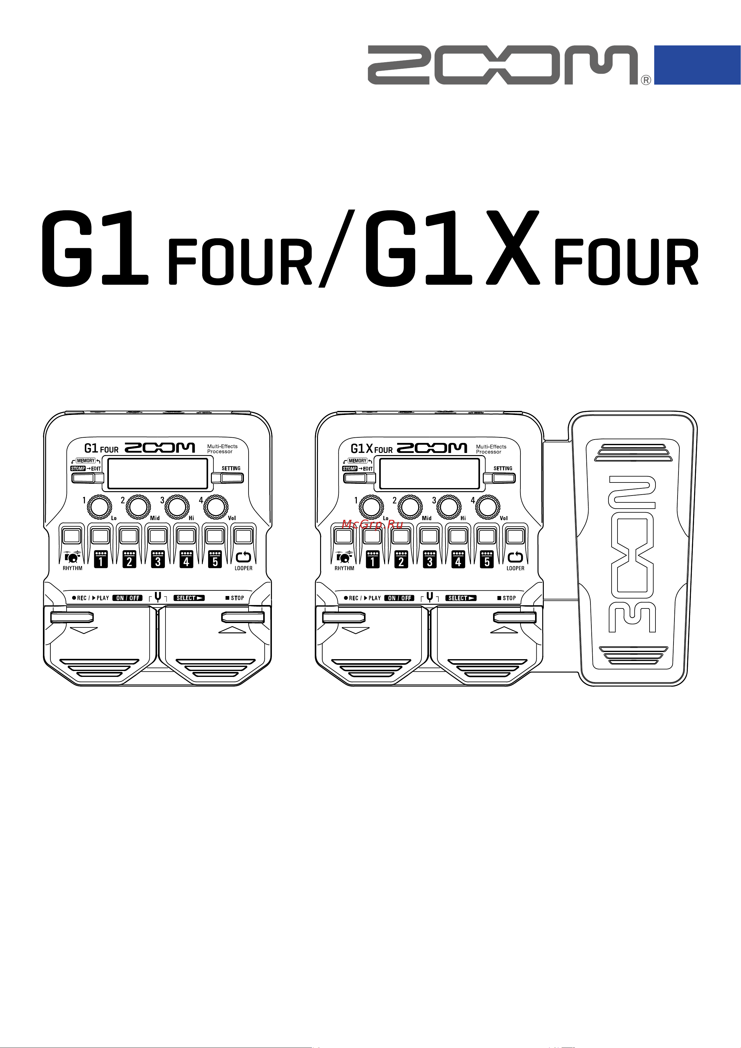 Zoom G1X FOUR Руководство по эксплуатации онлайн