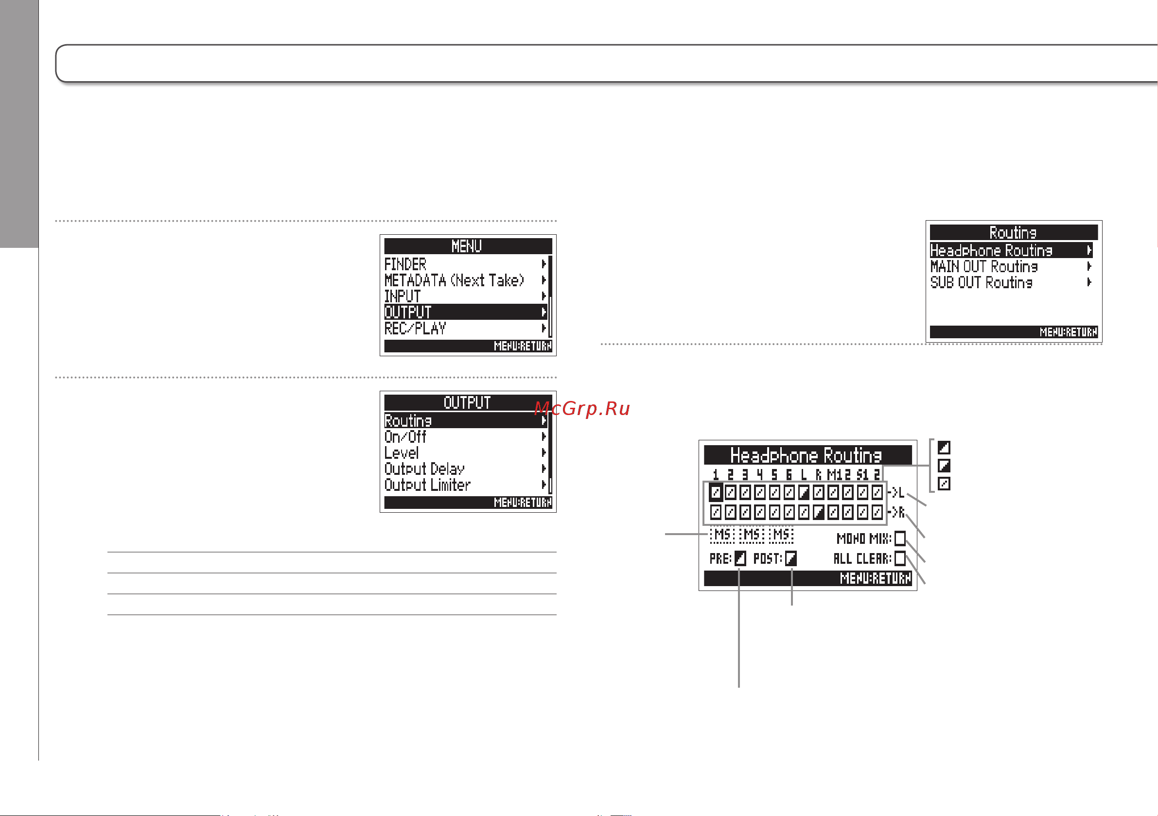 Zoom F4 [90/160] Маршрутизация сигналов routing