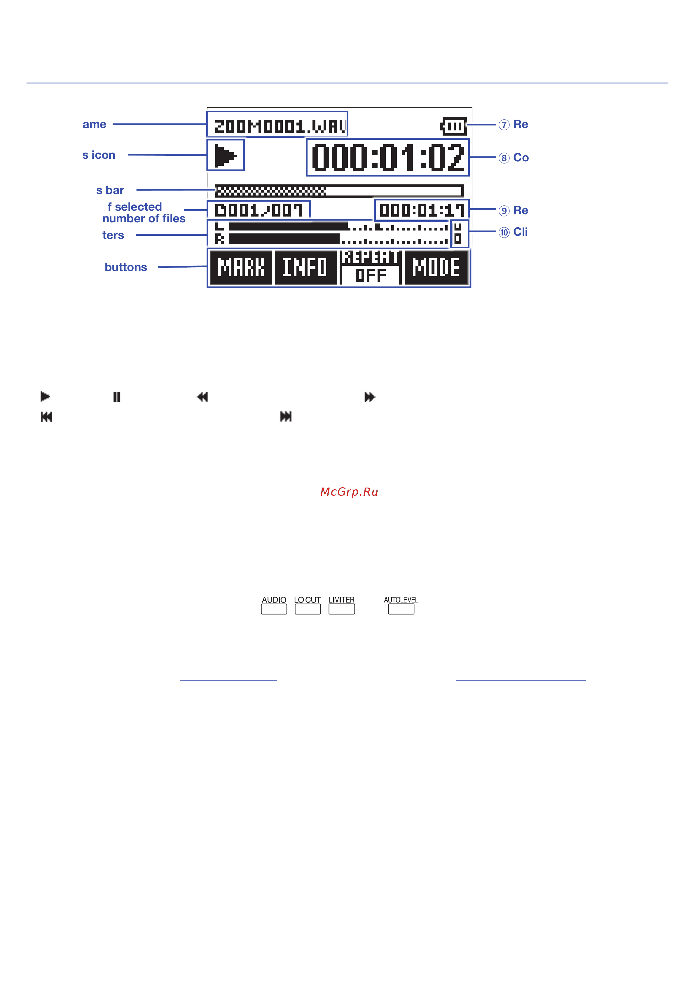 Zoom H1n Limited Edition [10/71] Playback screen