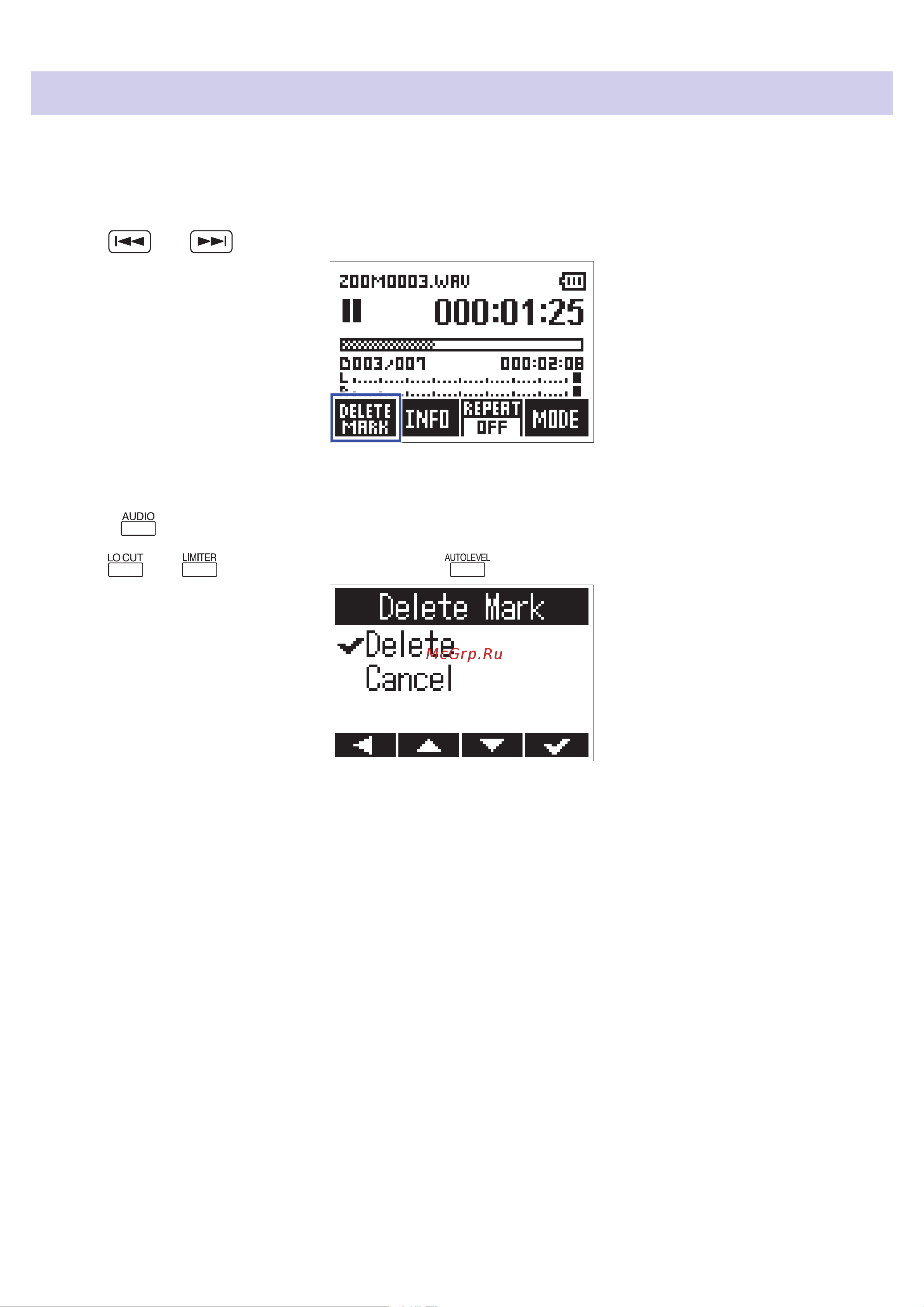 Zoom H1n Limited Edition [36/71] Deleting marks
