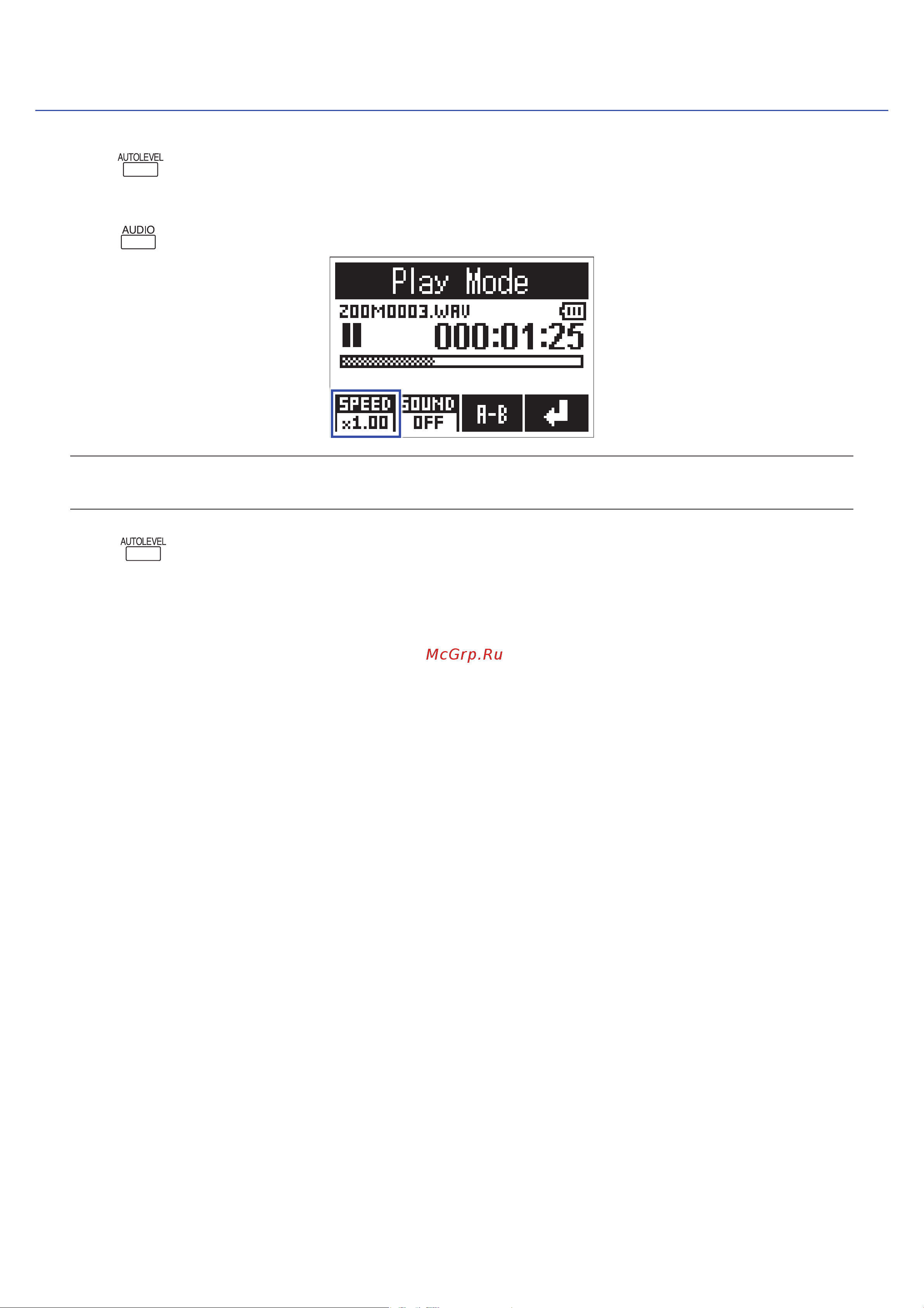 Zoom H1n Limited Edition [39/71] Changing the playback speed