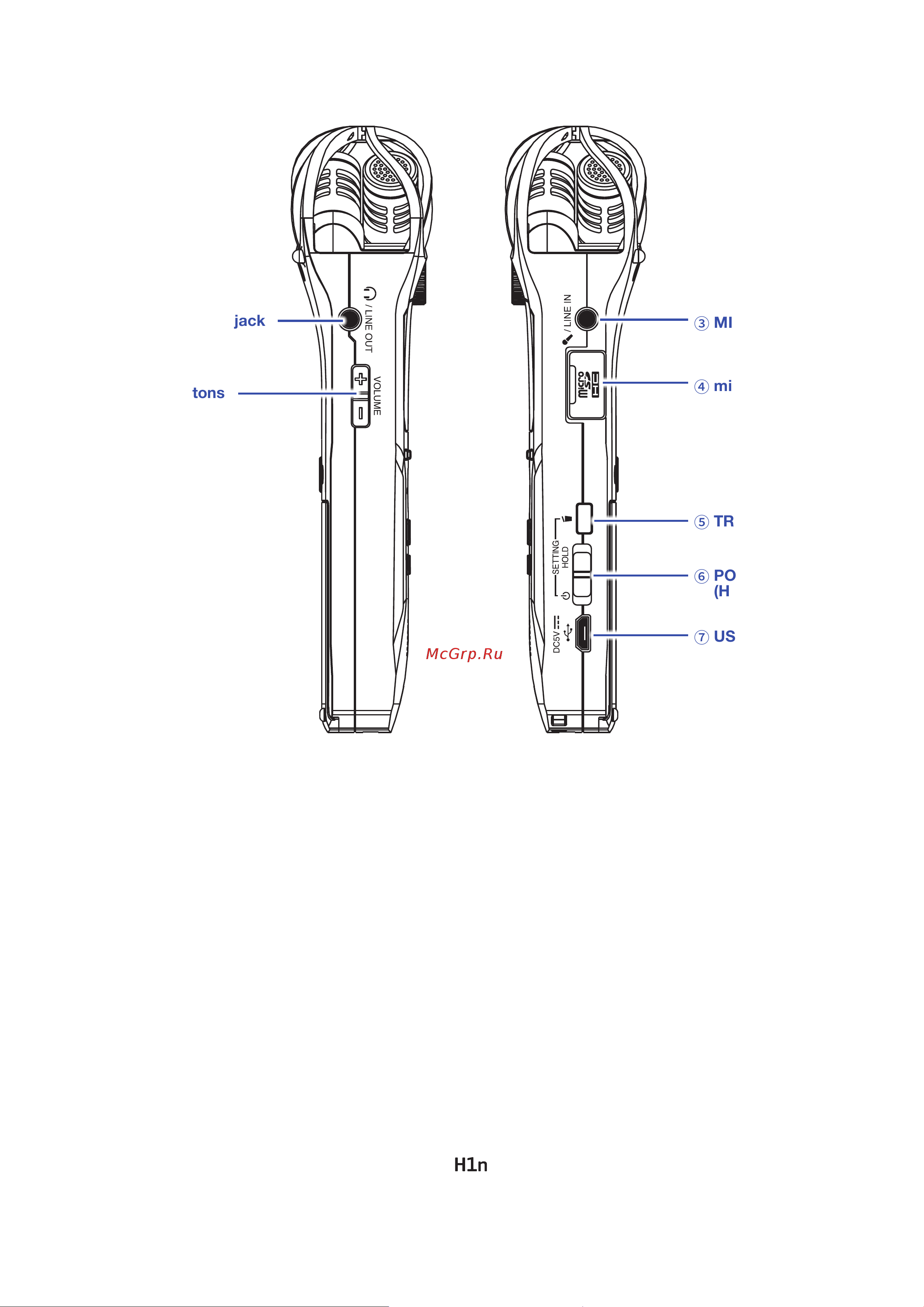 Zoom H1n Limited Edition [8/71] Left and right sides