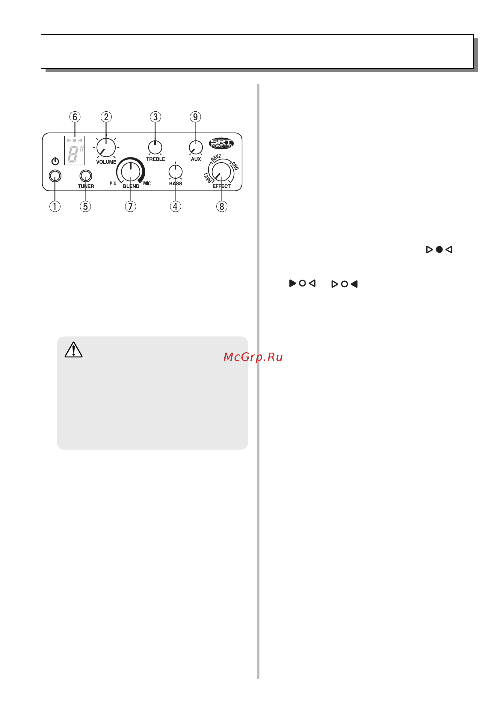 Yamaha SLG200NW NATURAL [8/16] L секция регуляторов
