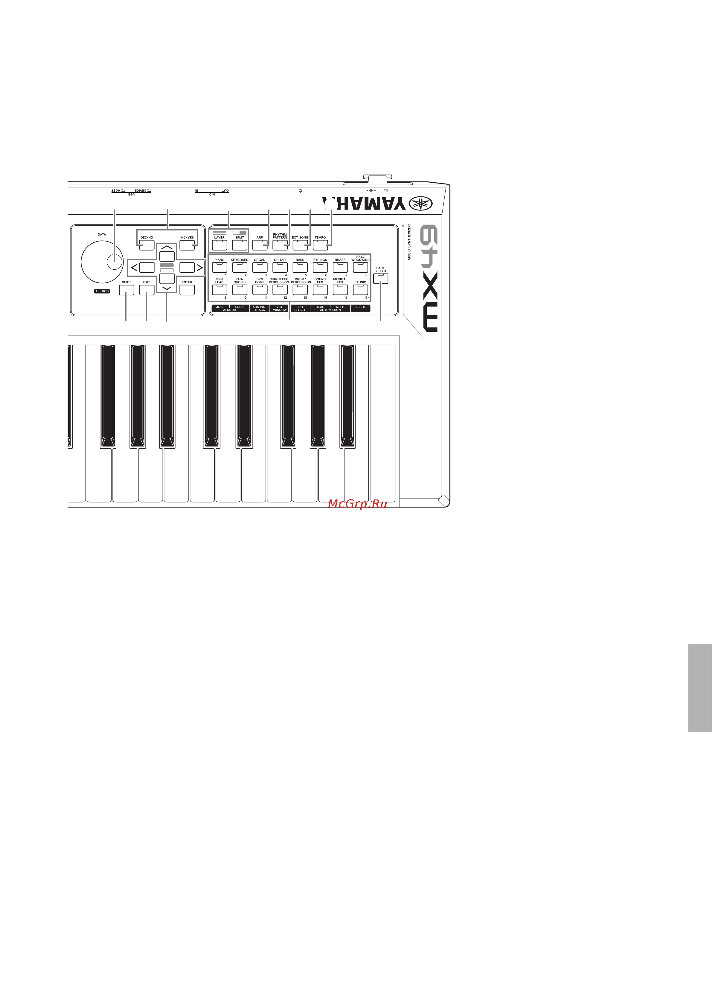 Yamaha MX61BU Руководство по эксплуатации онлайн [11/50] 776178