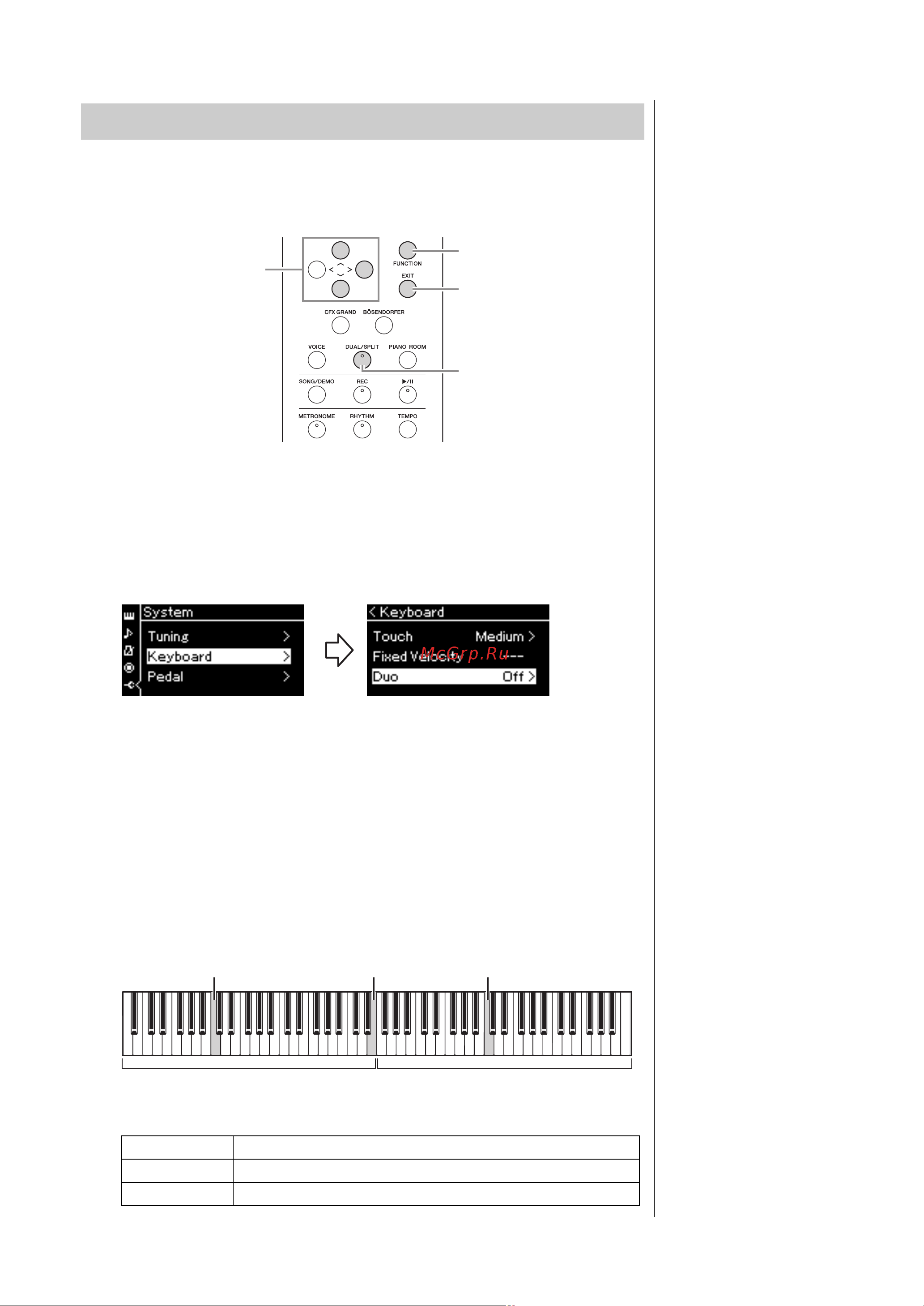 Yamaha CLP-645R [35/140] Режим duo игра вдвоем