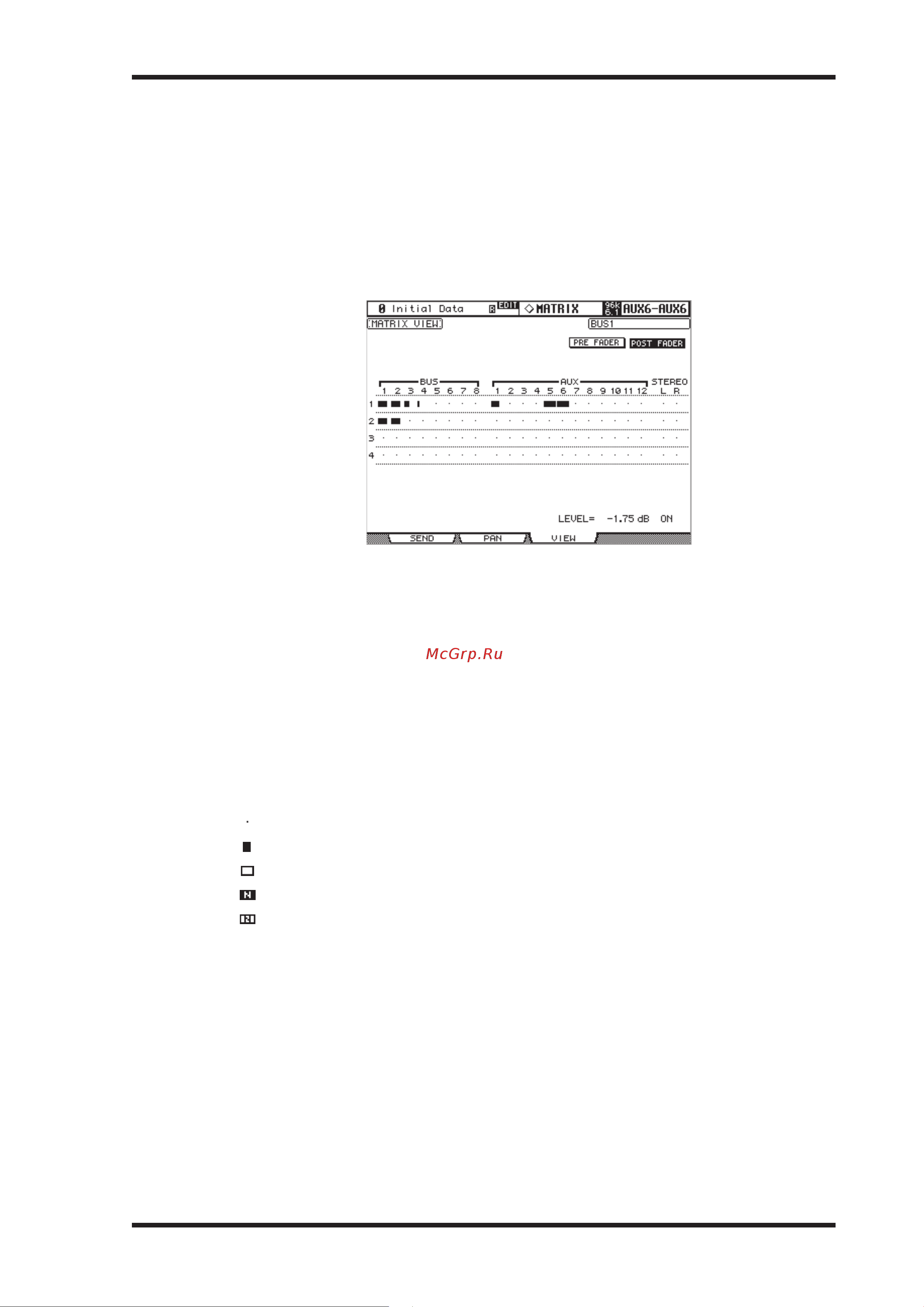 Yamaha DM2000VCM [124/315] Измерение уровня посылов matrix
