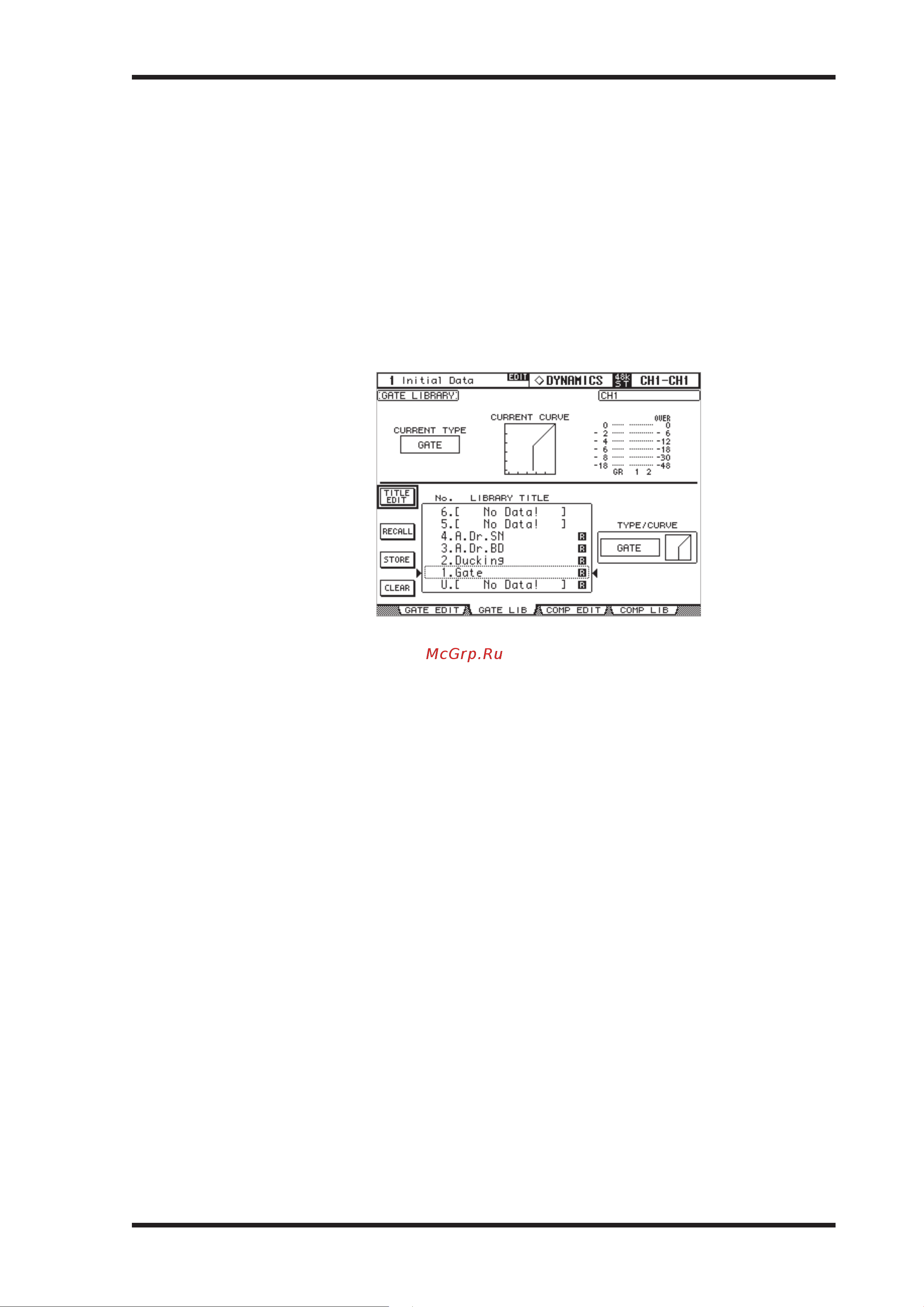 Yamaha DM2000VCM [170/315] Библиотека фильтров gate