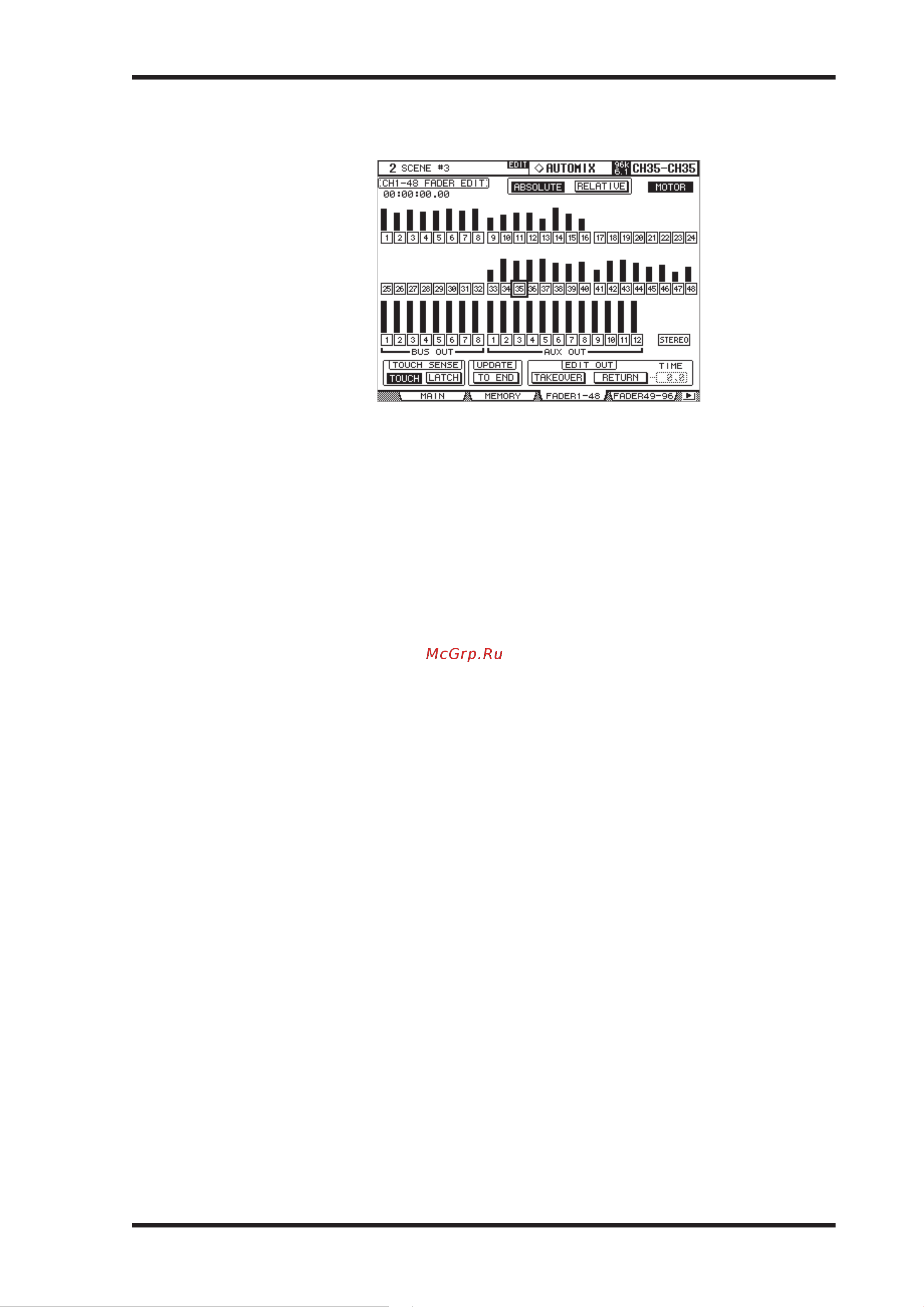Yamaha DM2000VCM [200/315] Выберите страницу редактирования фейдера кнопкой automix display