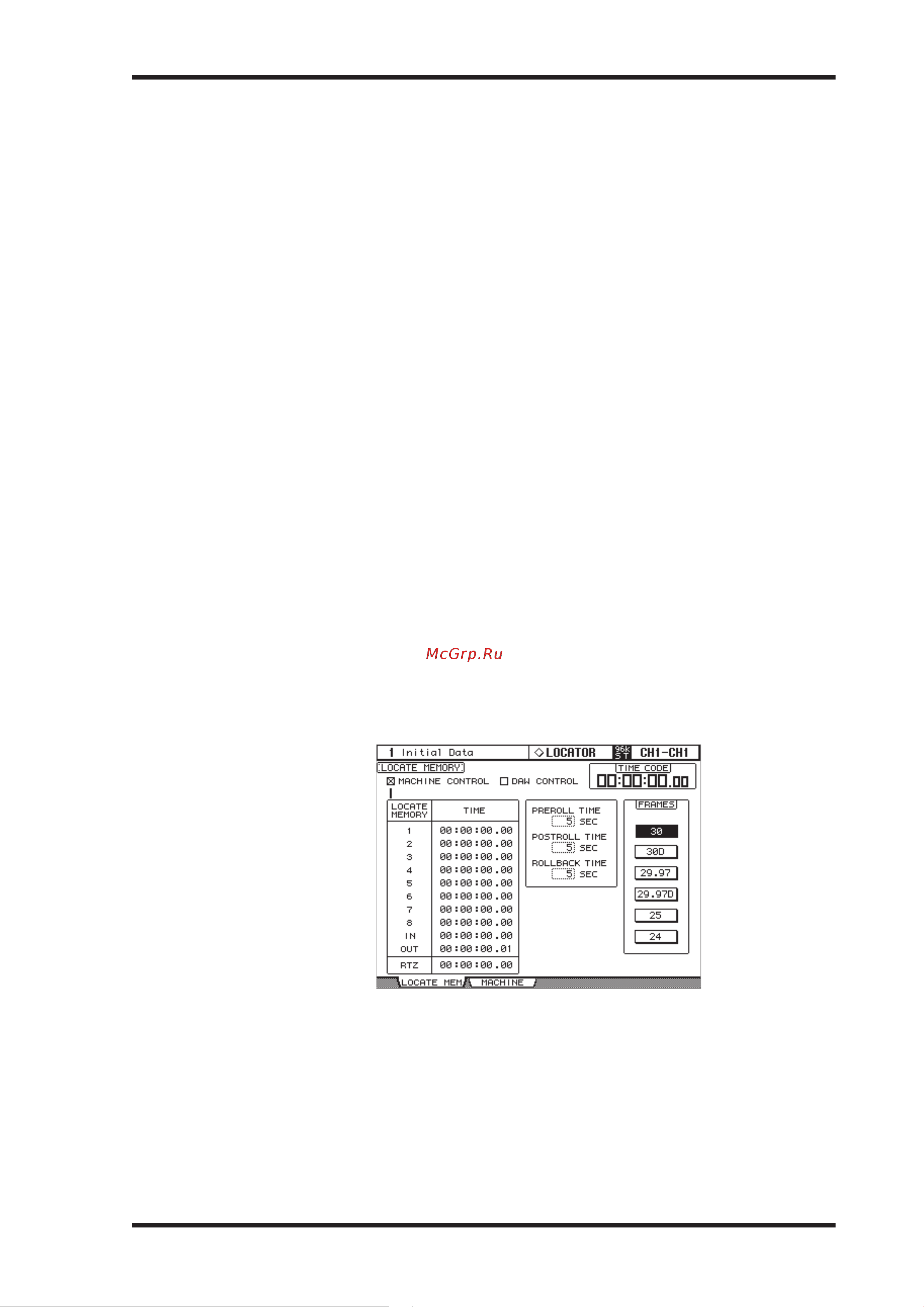 Yamaha DM2000VCM [260/315] Установка locate memories pre roll post roll и roll back