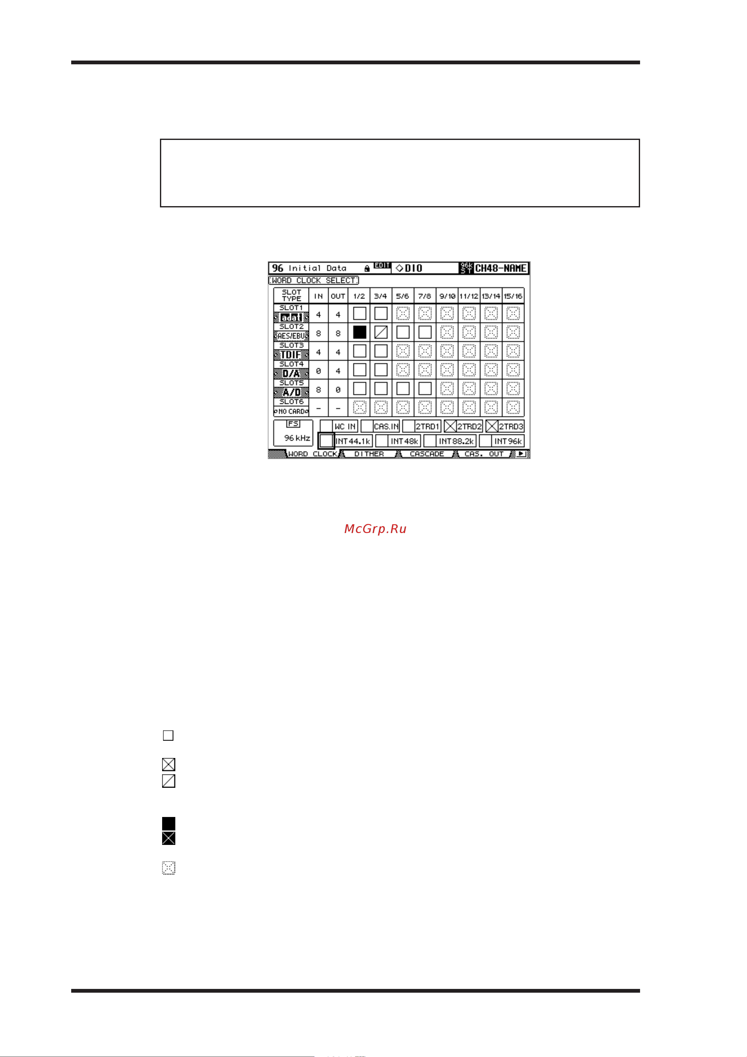 Yamaha DM2000VCM [67/315] Selecting the wordclock source