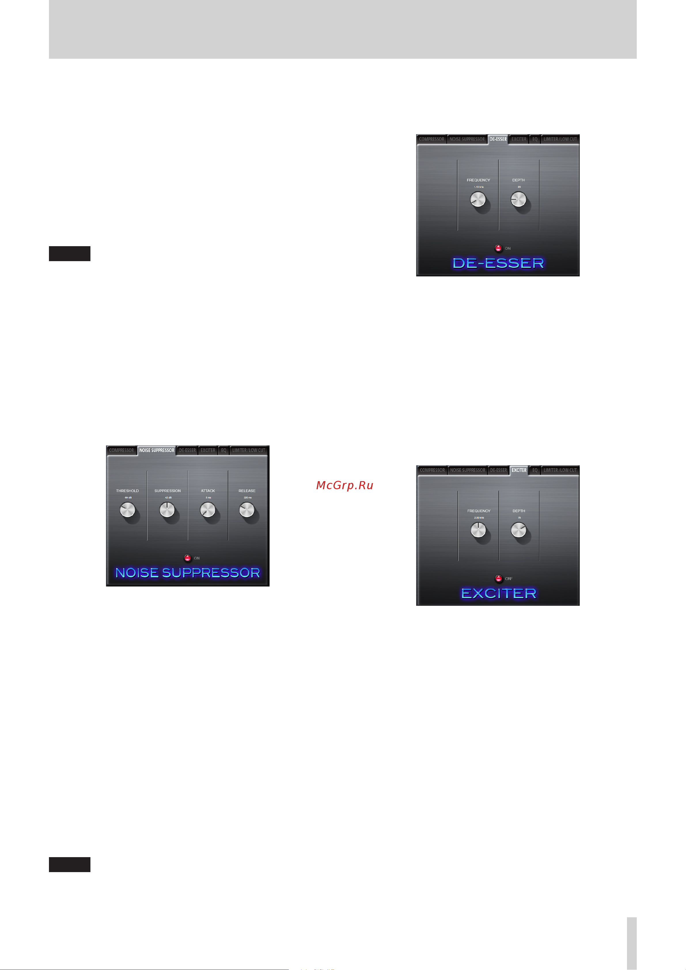 Tascam UH-7000 [21/36] Mixer panel settings