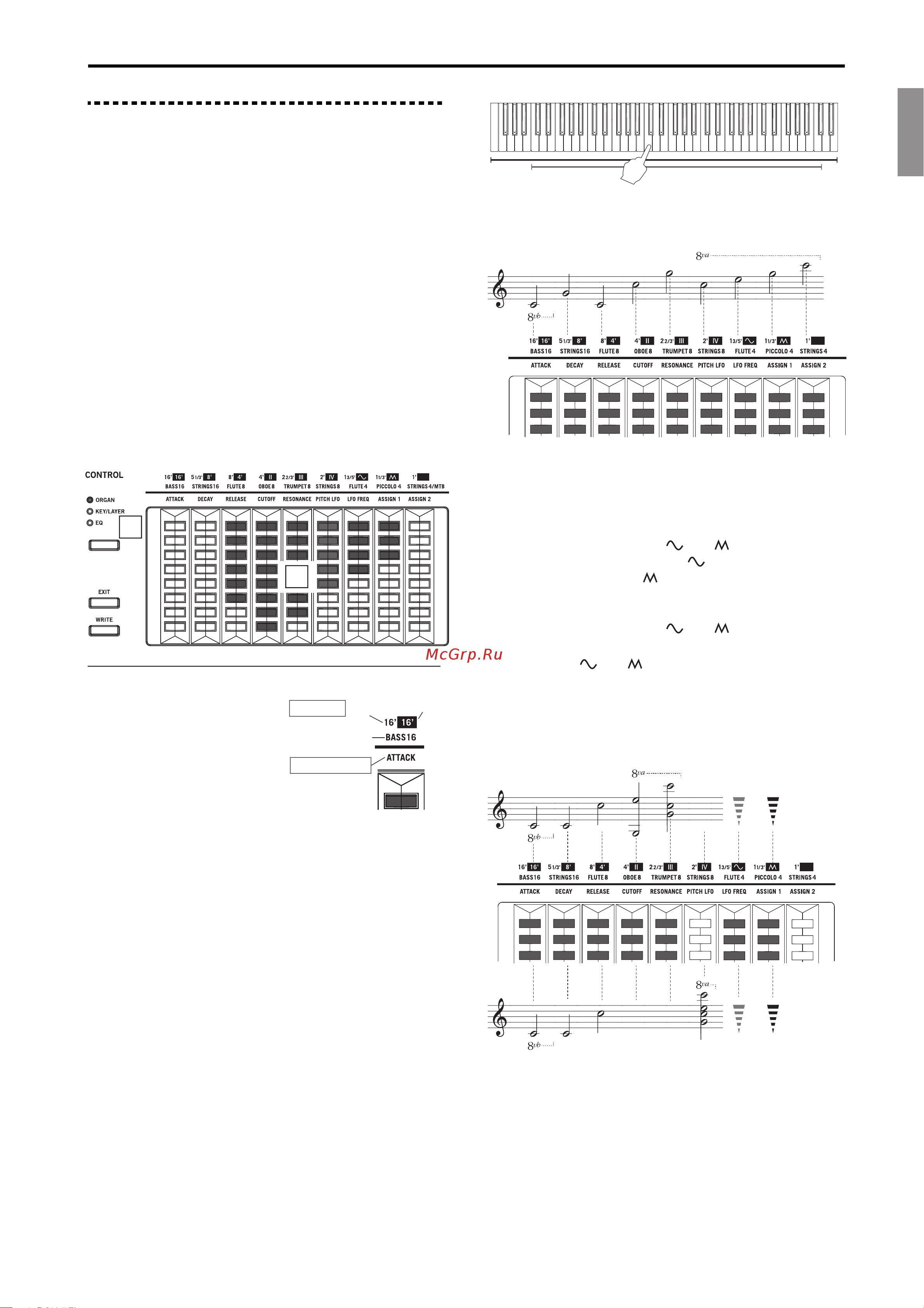 Vox Continental 73 Keyboard [15/27] English français deutsch español