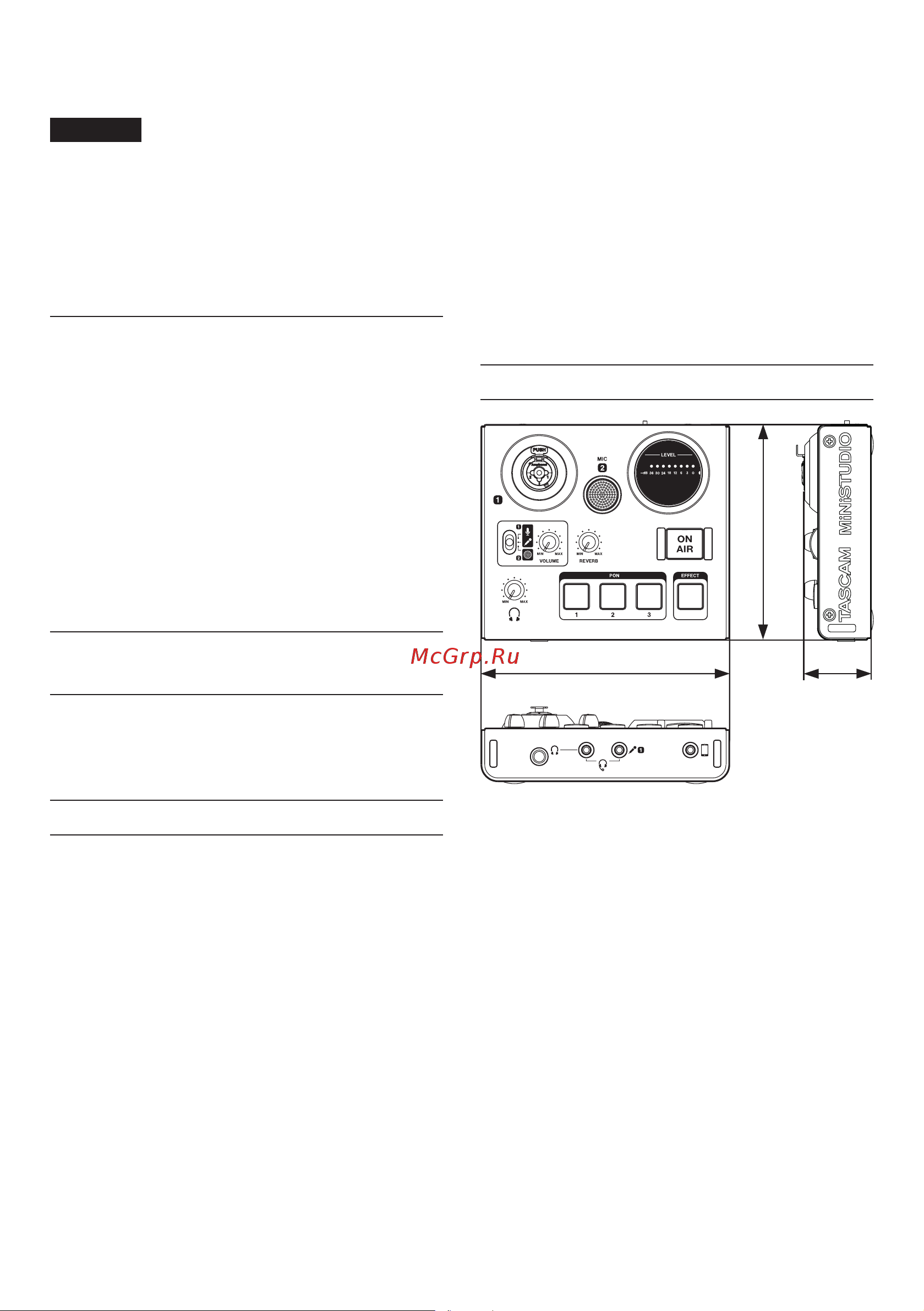 Tascam MiNiSTUDIO PERSONAL US-32 [26/29] Dimensional drawings