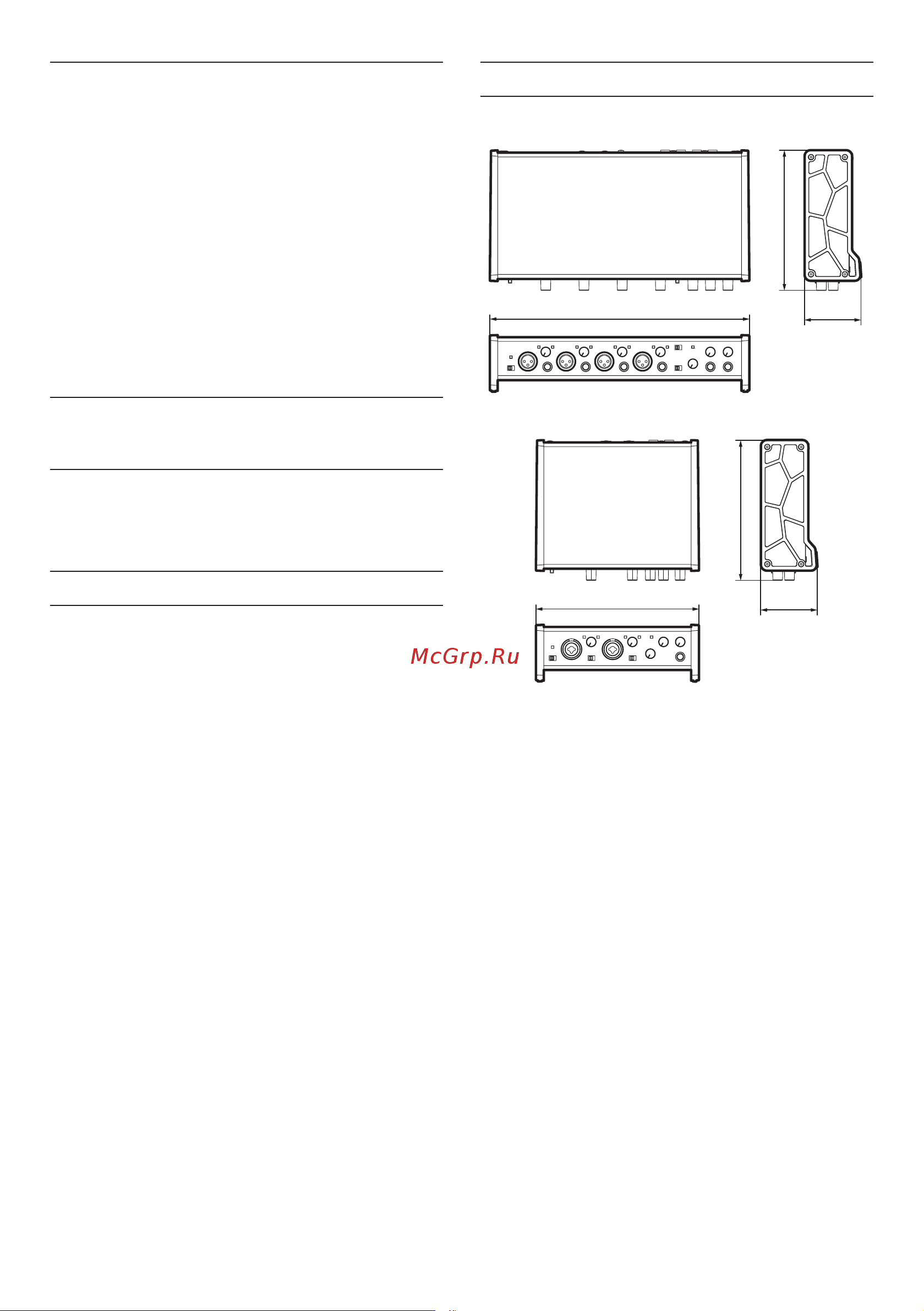 Tascam US-2x2TP [30/88] Dessin avec cotes