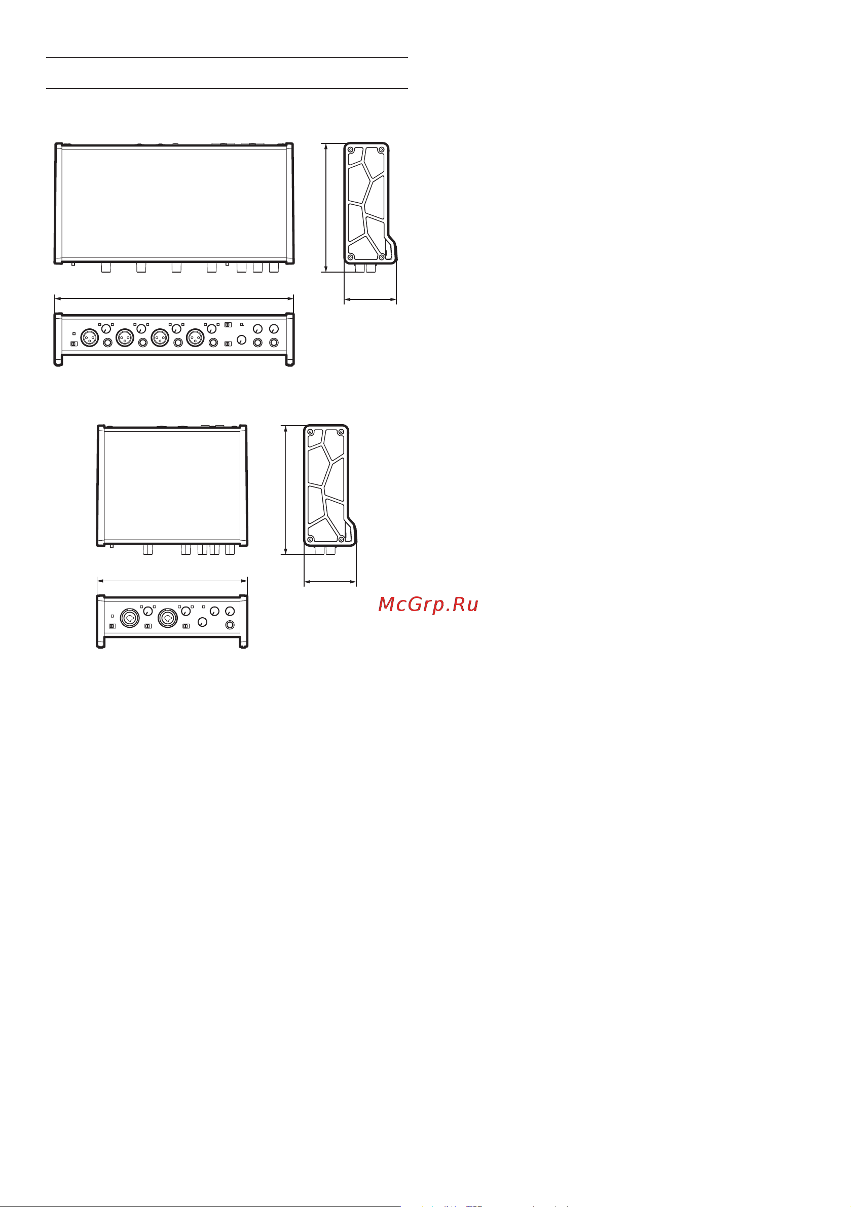 Tascam US-2x2TP [58/88] Maßzeichnungen
