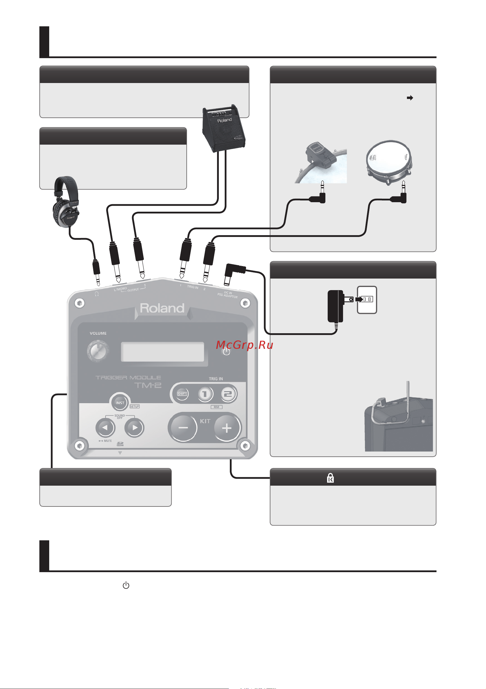 Roland TM-2 Trigger Module [6/23] Connecting your equipment