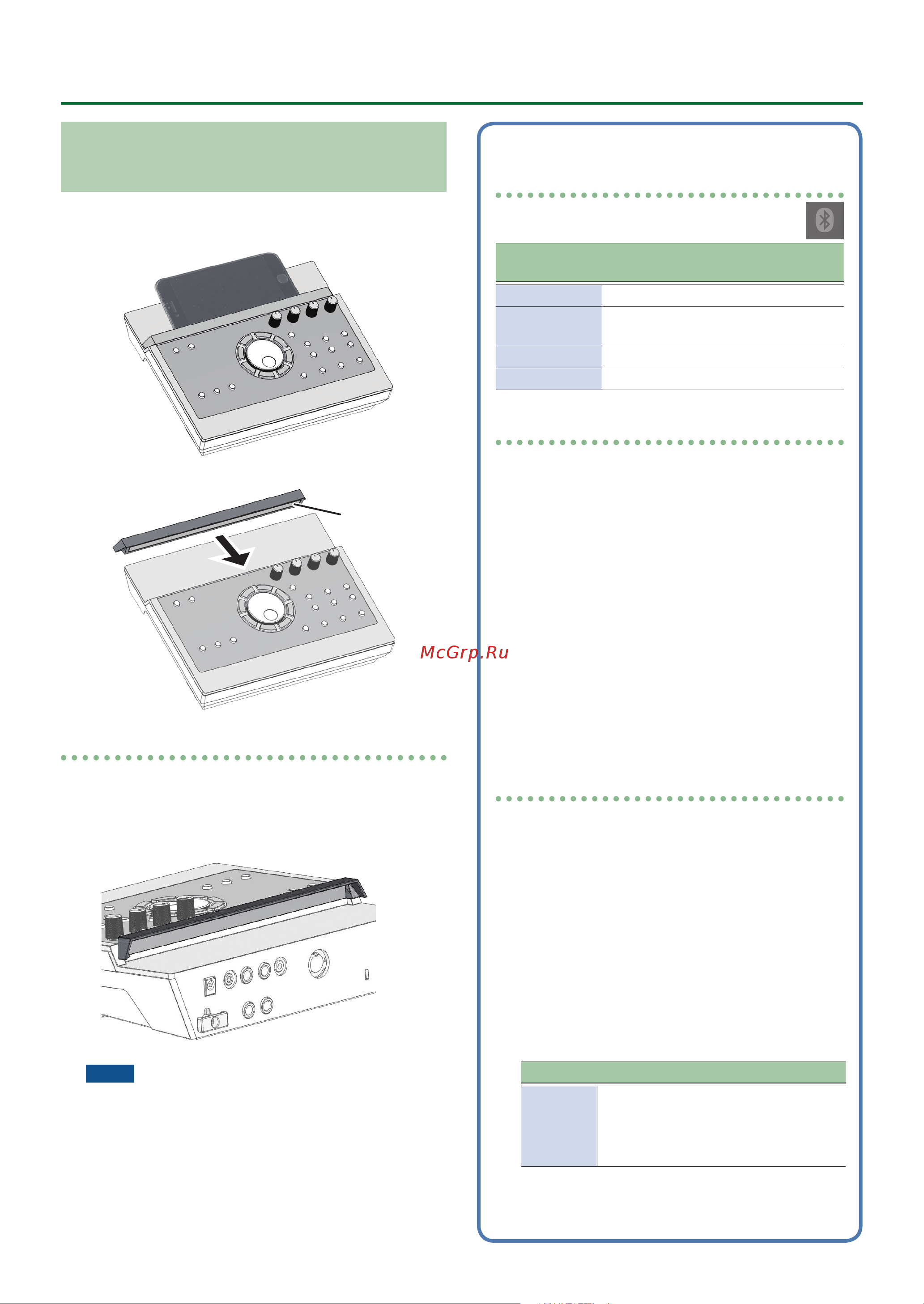 Roland TD-17KV [6/28] Place the mobile device on the tray and use it