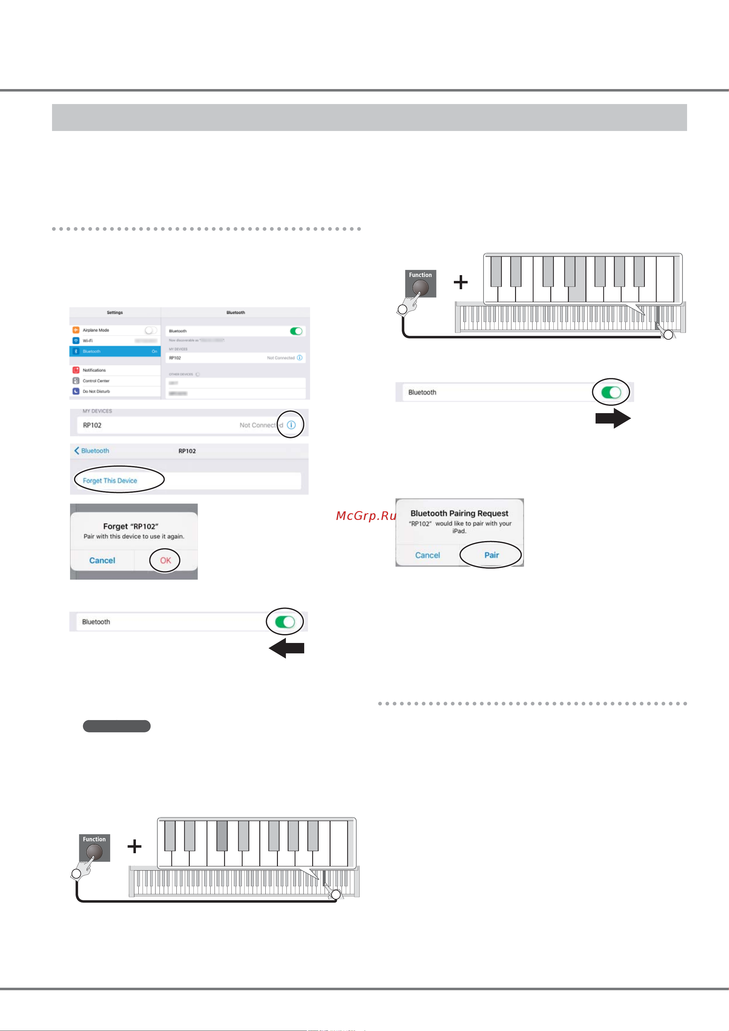 Roland RP102-BK [11/32] Приложения позволяющие листать партитуру с помощью педалей