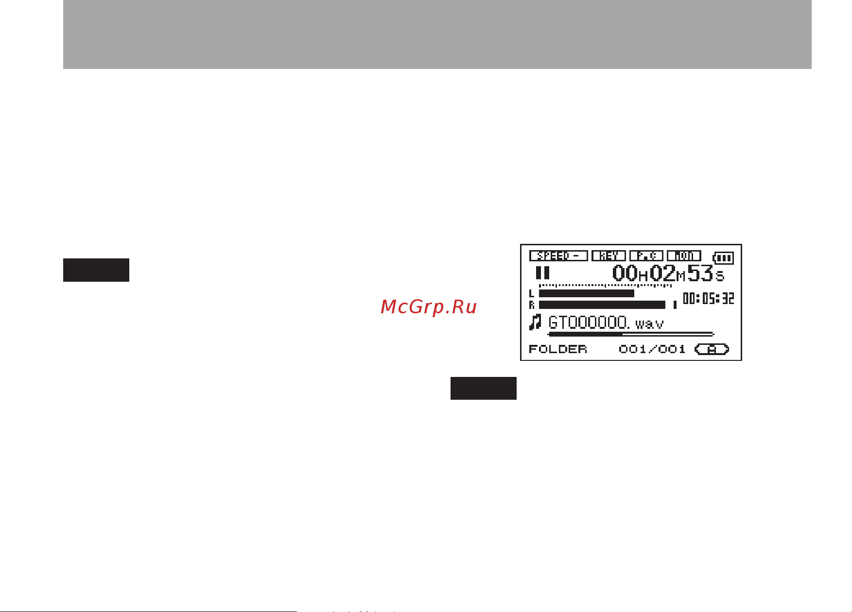 Tascam GT-R1 [55/112] Playback