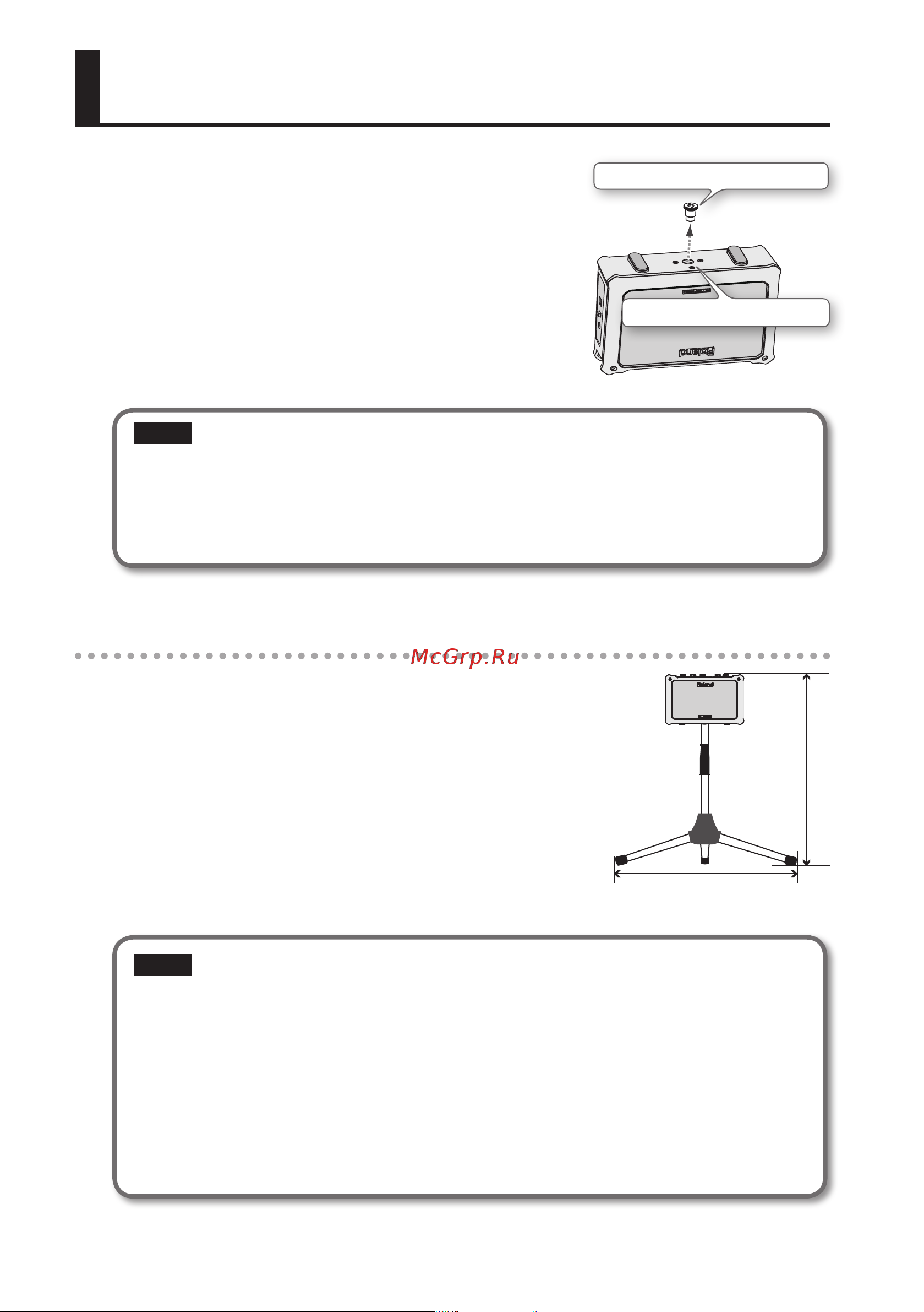 Roland Mobile BA [10/116] Mountingonamicstand