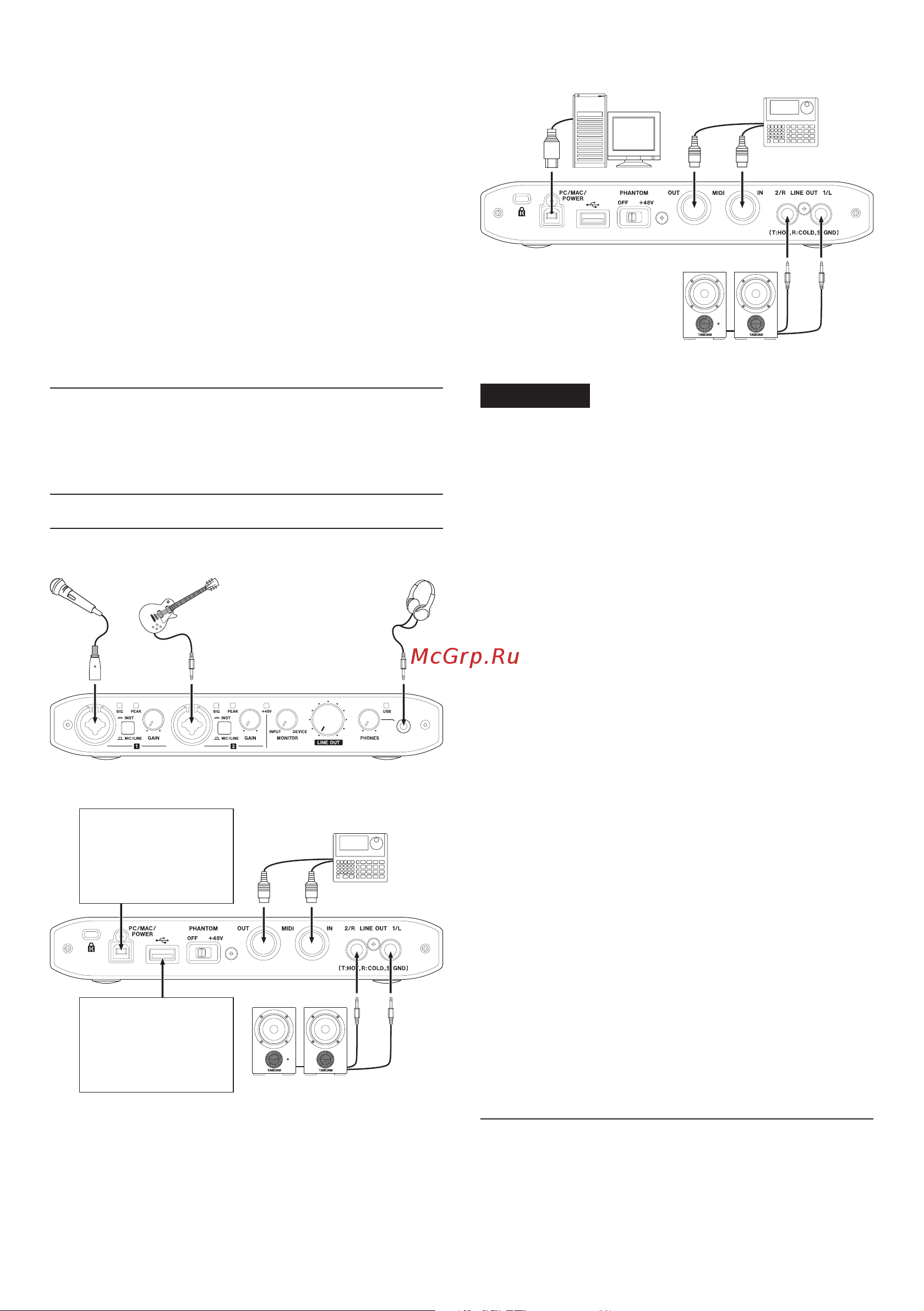 Tascam iXRTP [24/92] Schémas de connexion