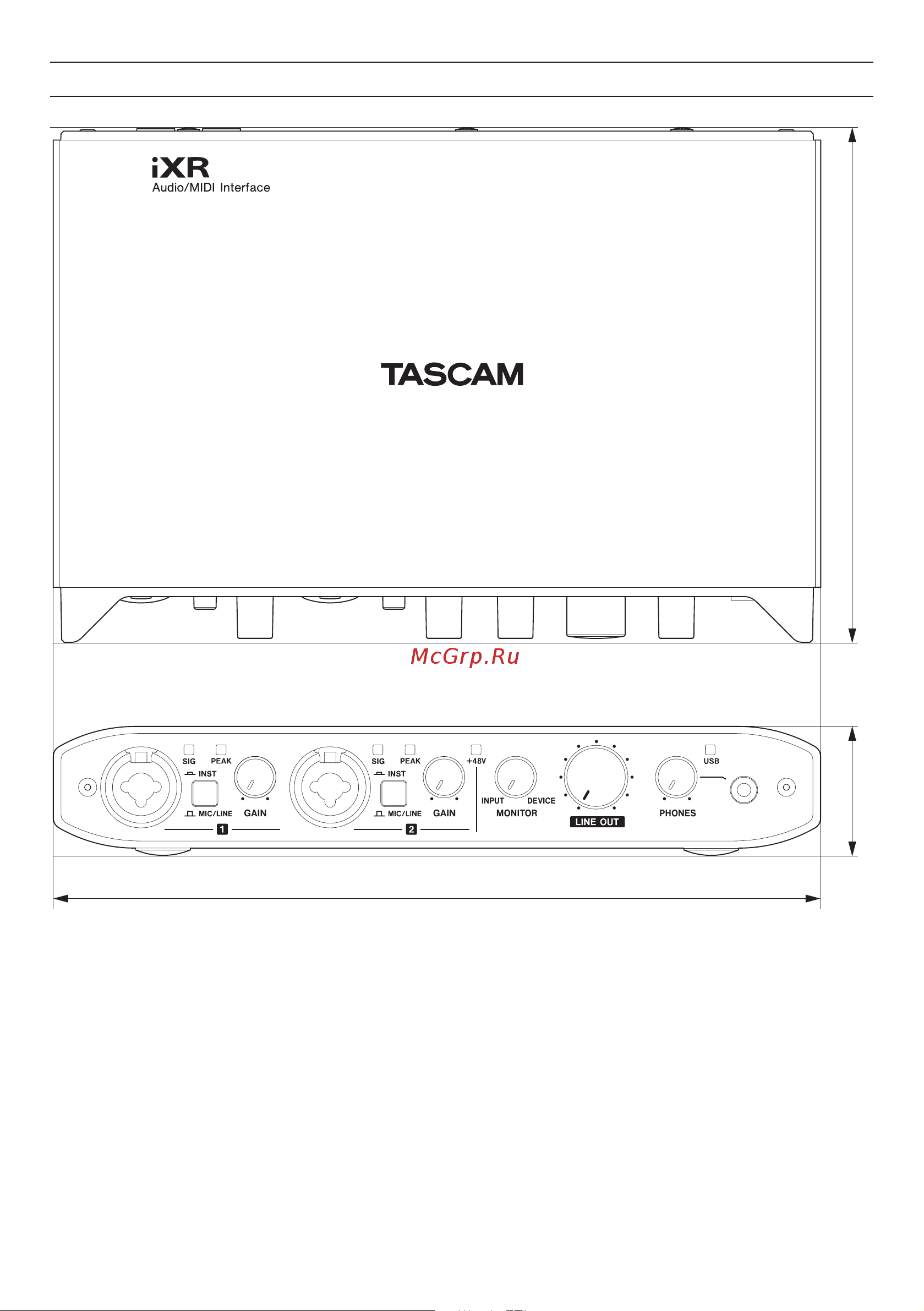 Tascam iXRTP [76/92] Dimensioni