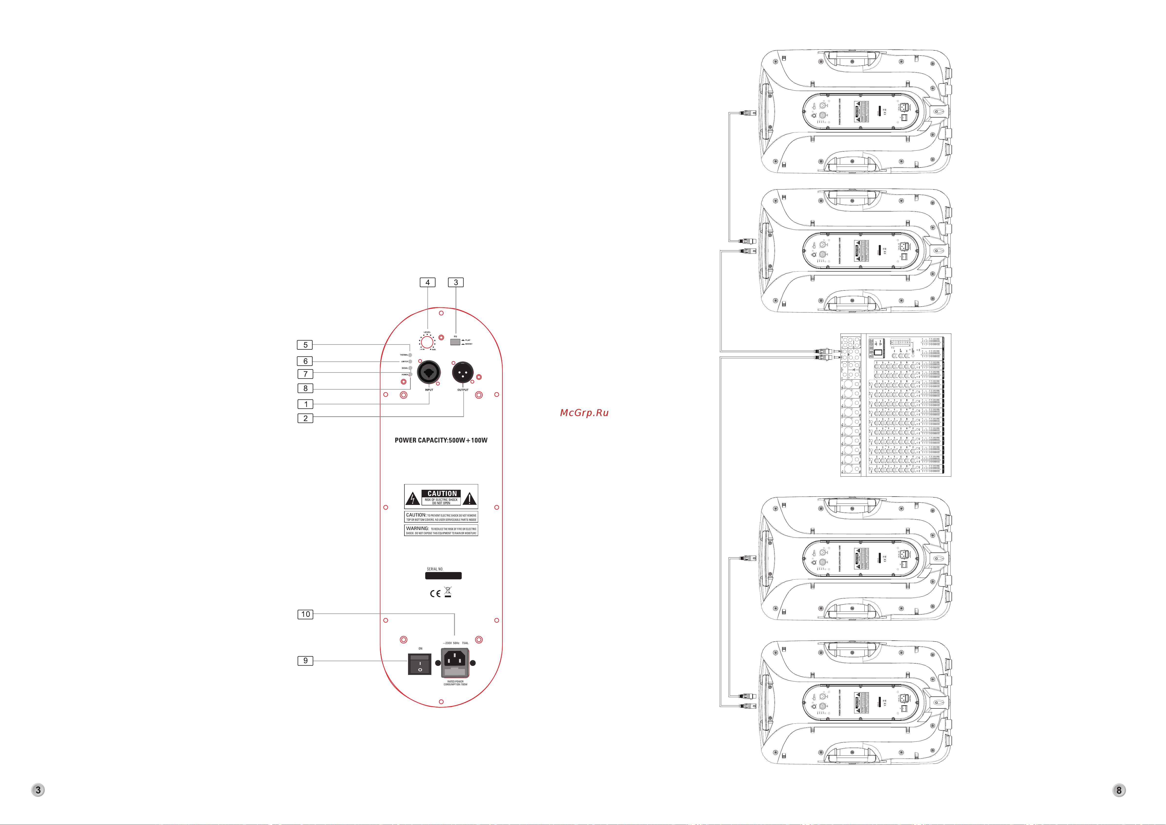 Soundking FPH12A-1 [4/6] Схема подключения 4 элементы управления 9 схема подключения 4 элементы управления 9 схема подключения