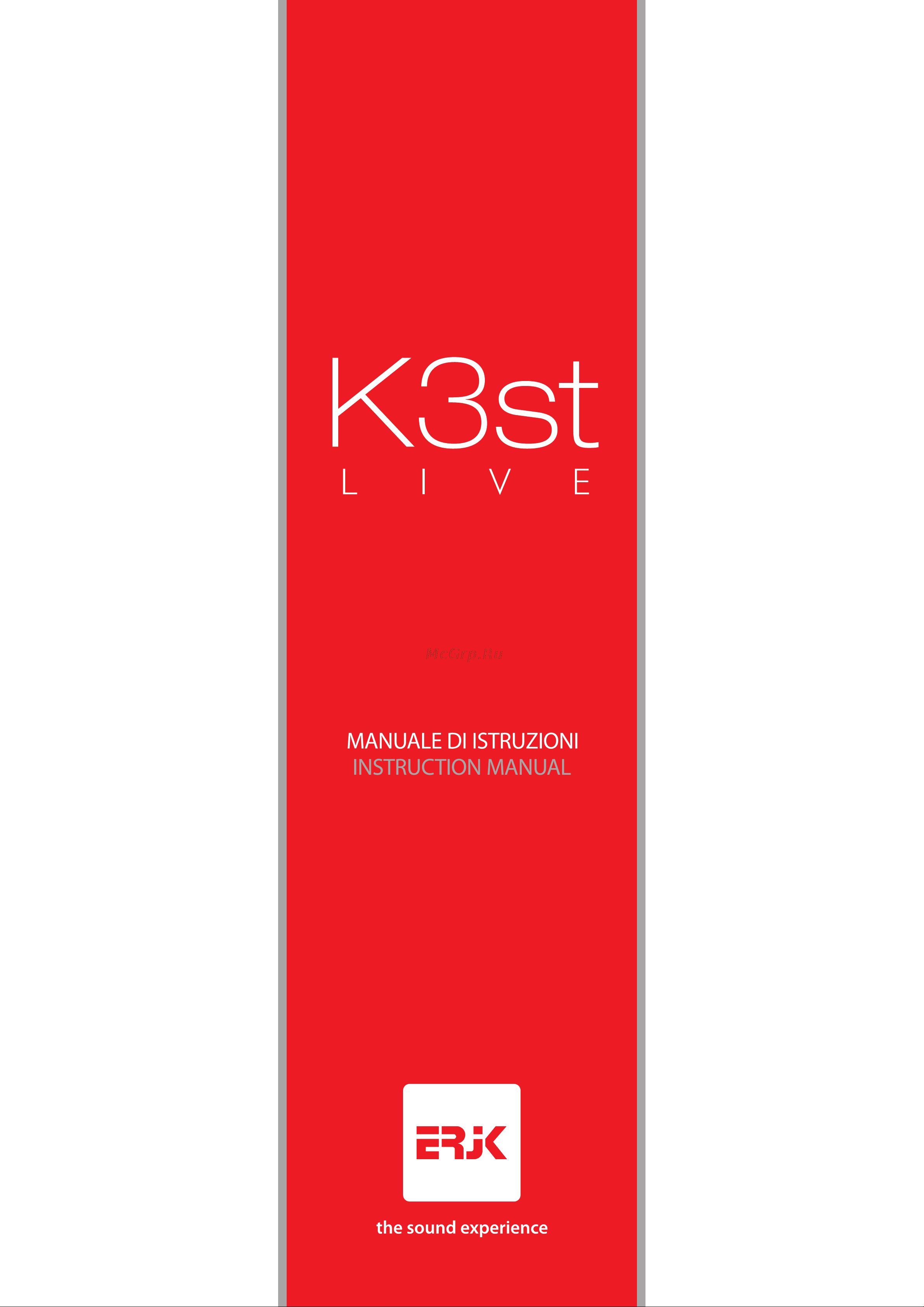ERJK LIVE K3St Руководство по эксплуатации онлайн