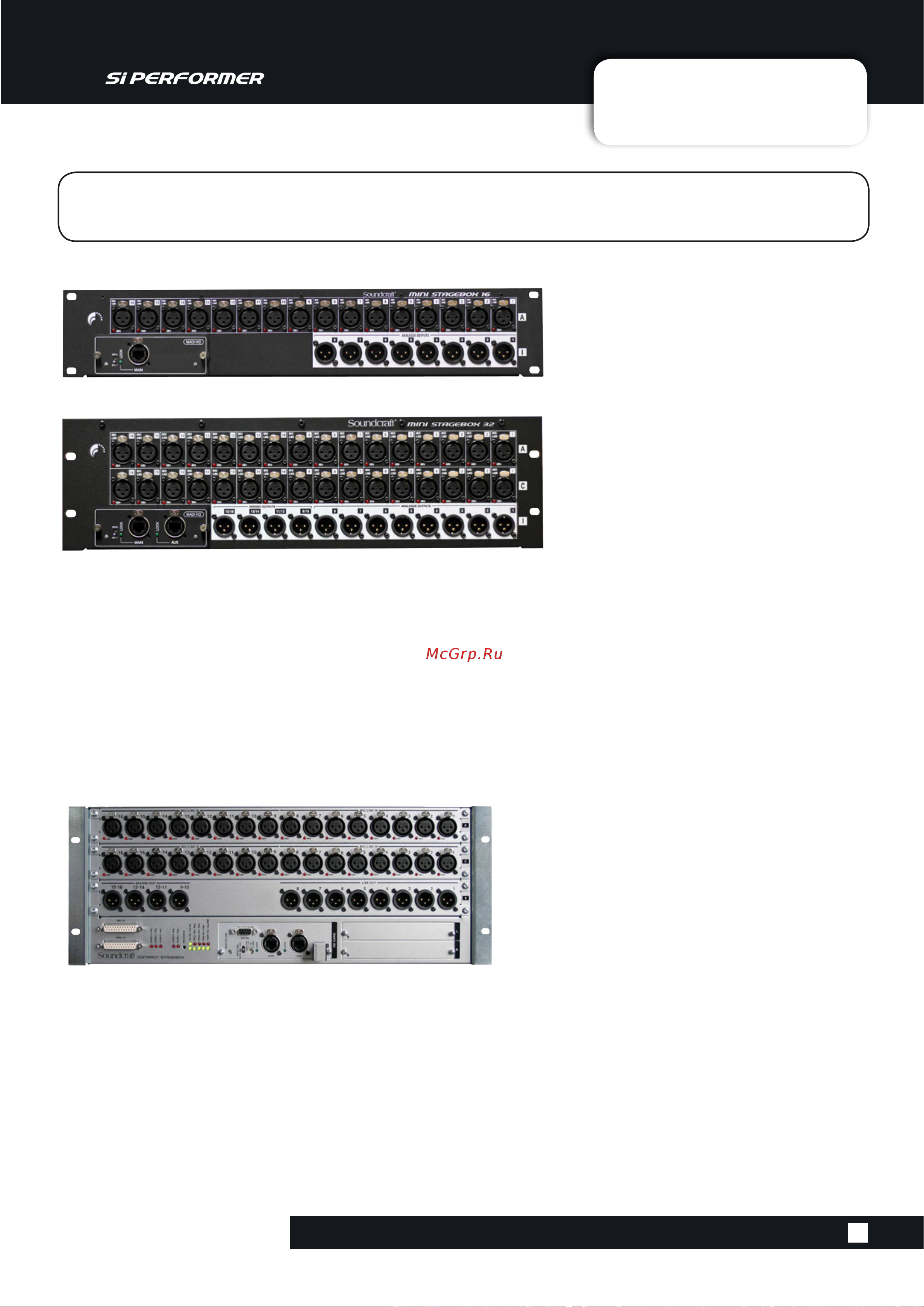 Soundcraft Si Performer 1 [37/135] Stageboxes