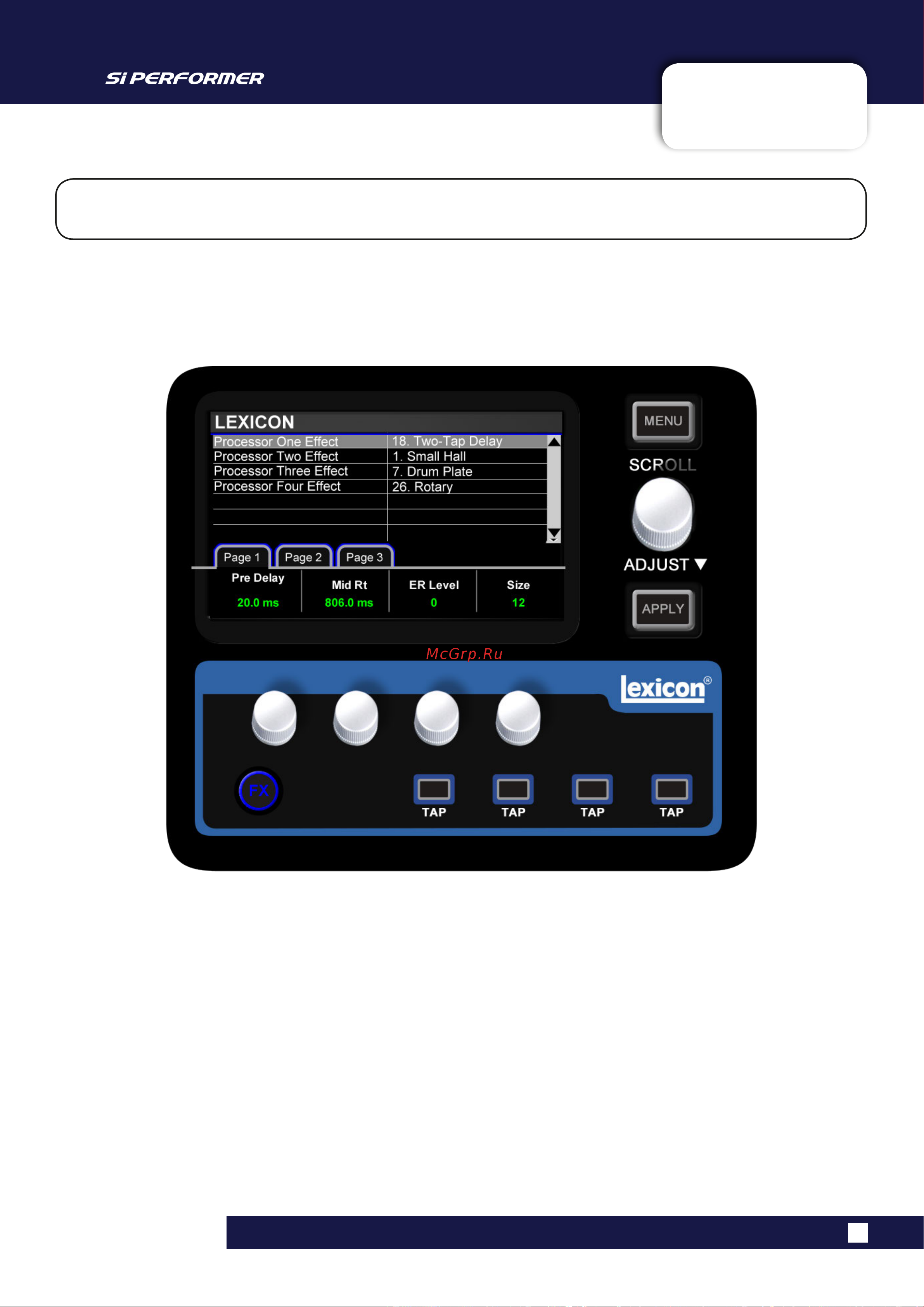 Soundcraft Si Performer 1 [52/135] Fx busses