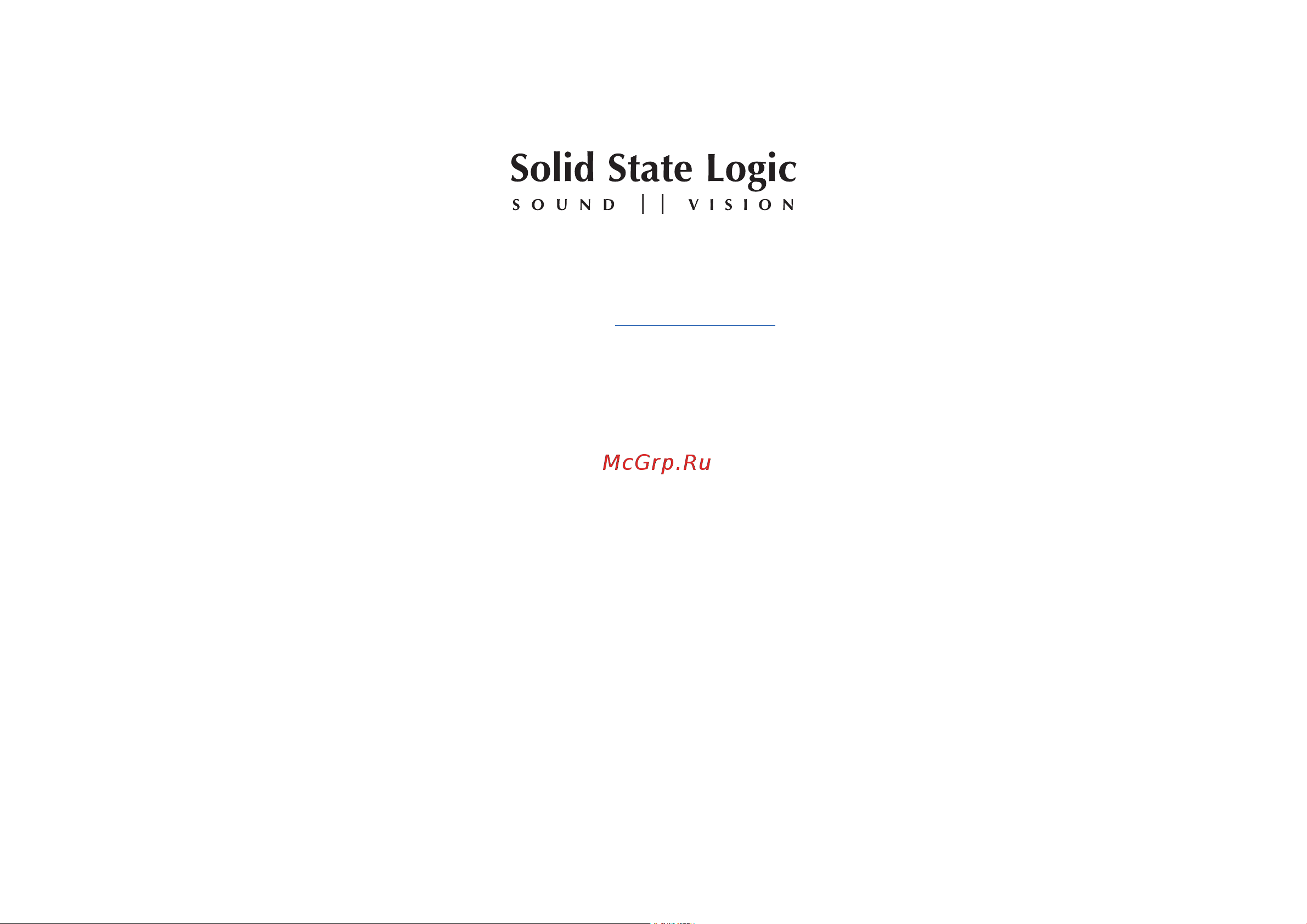 SOLID STATE LOGIC Alpha Link MADI SX Руководство по эксплуатации онлайн [32/32] 776262