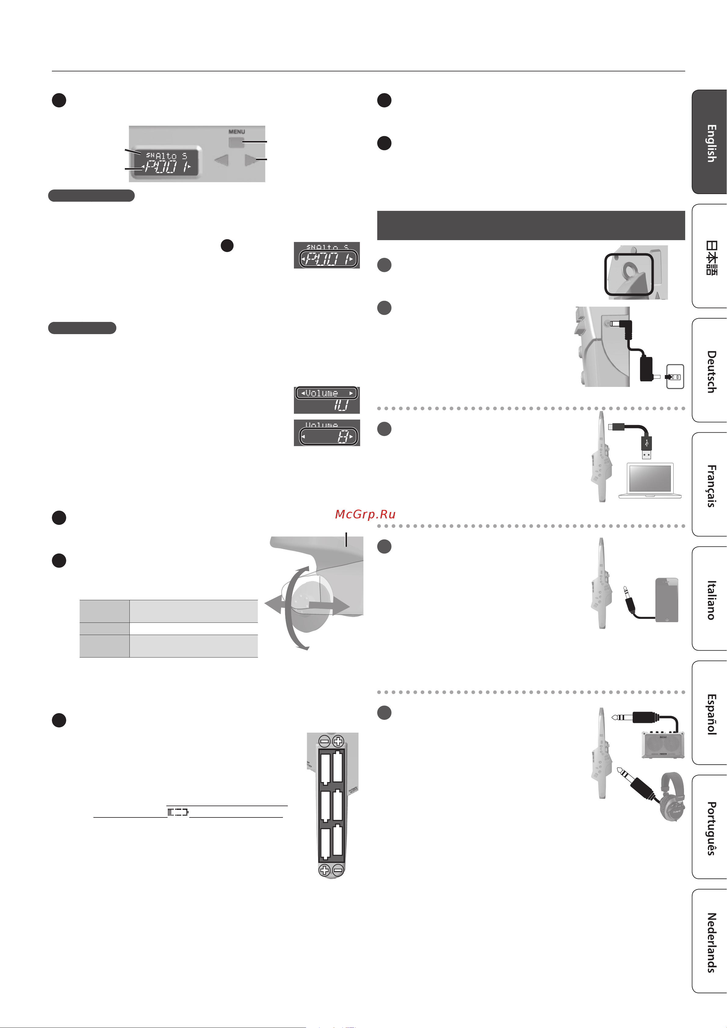 Roland Aerophone AE-10 [3/22] Connecting your equipment