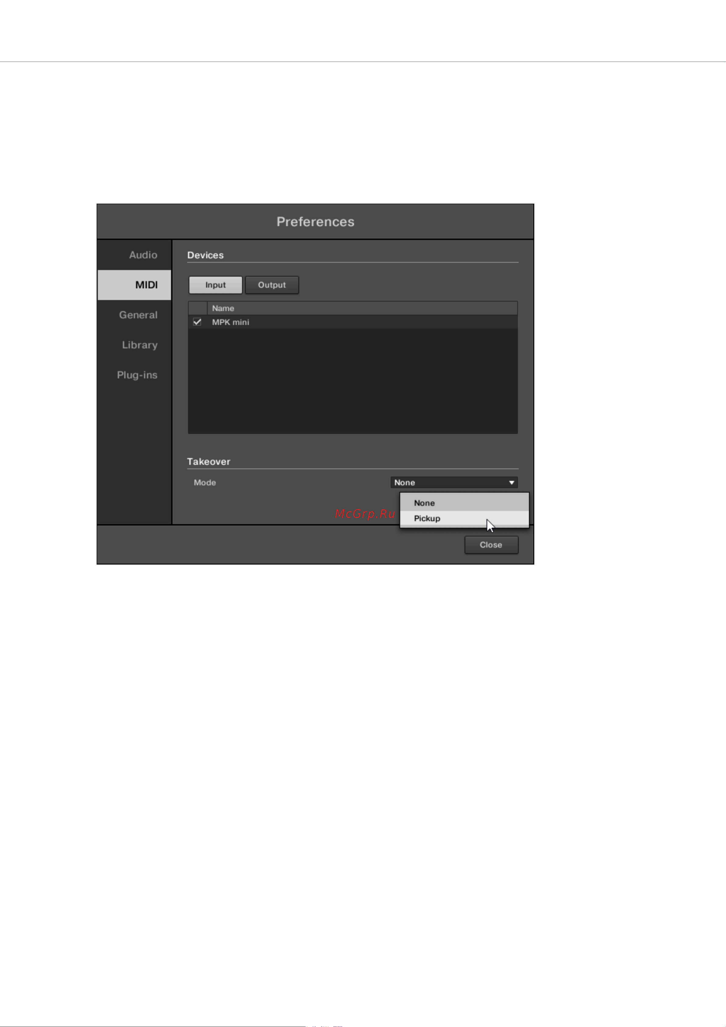 Native Instruments Komplete Kontrol A49 [129/141] Enabling takeover mode