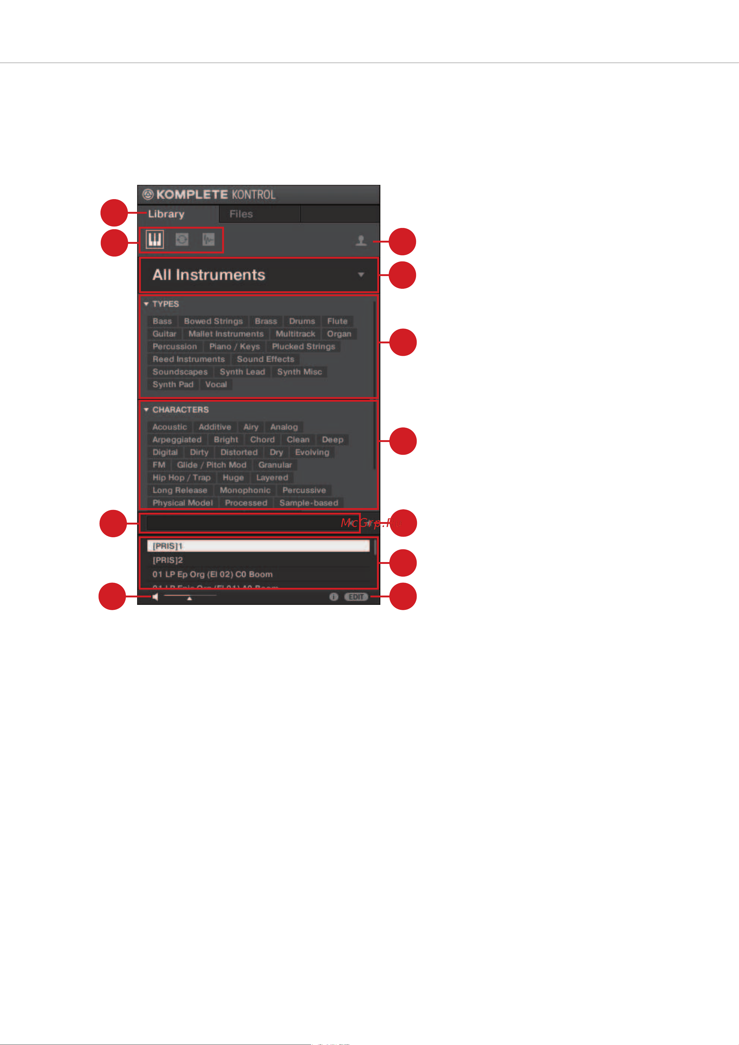 Native Instruments Komplete Kontrol A49 [25/141] Library pane