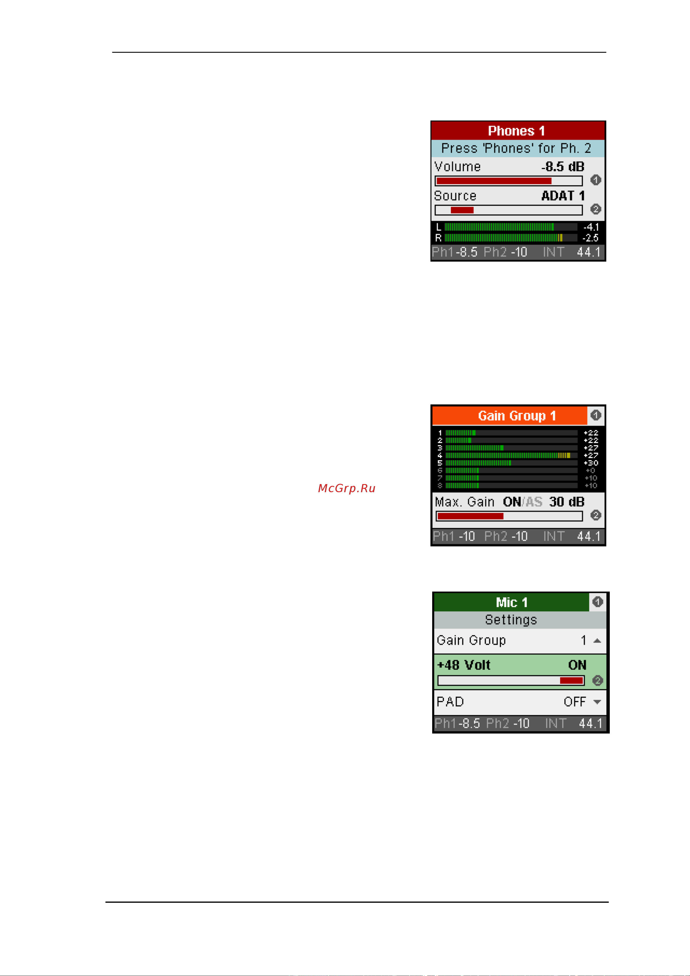 RME OCTAMIC XTC [15/62] Menu keys