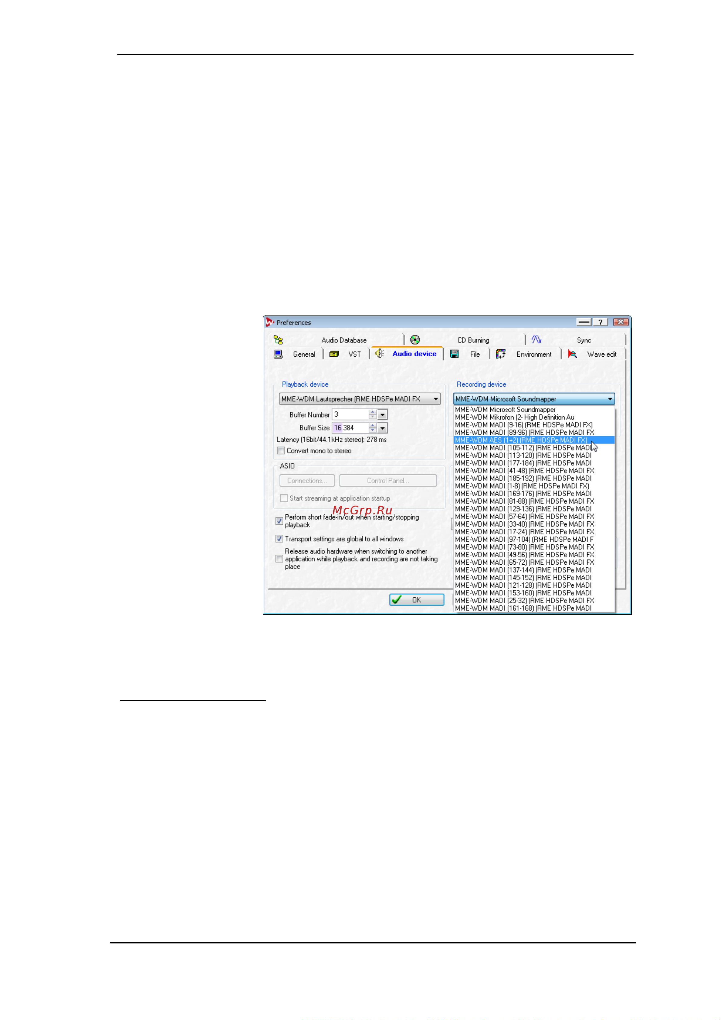 RME HDSPe MADI FX [19/87] Operation and usage