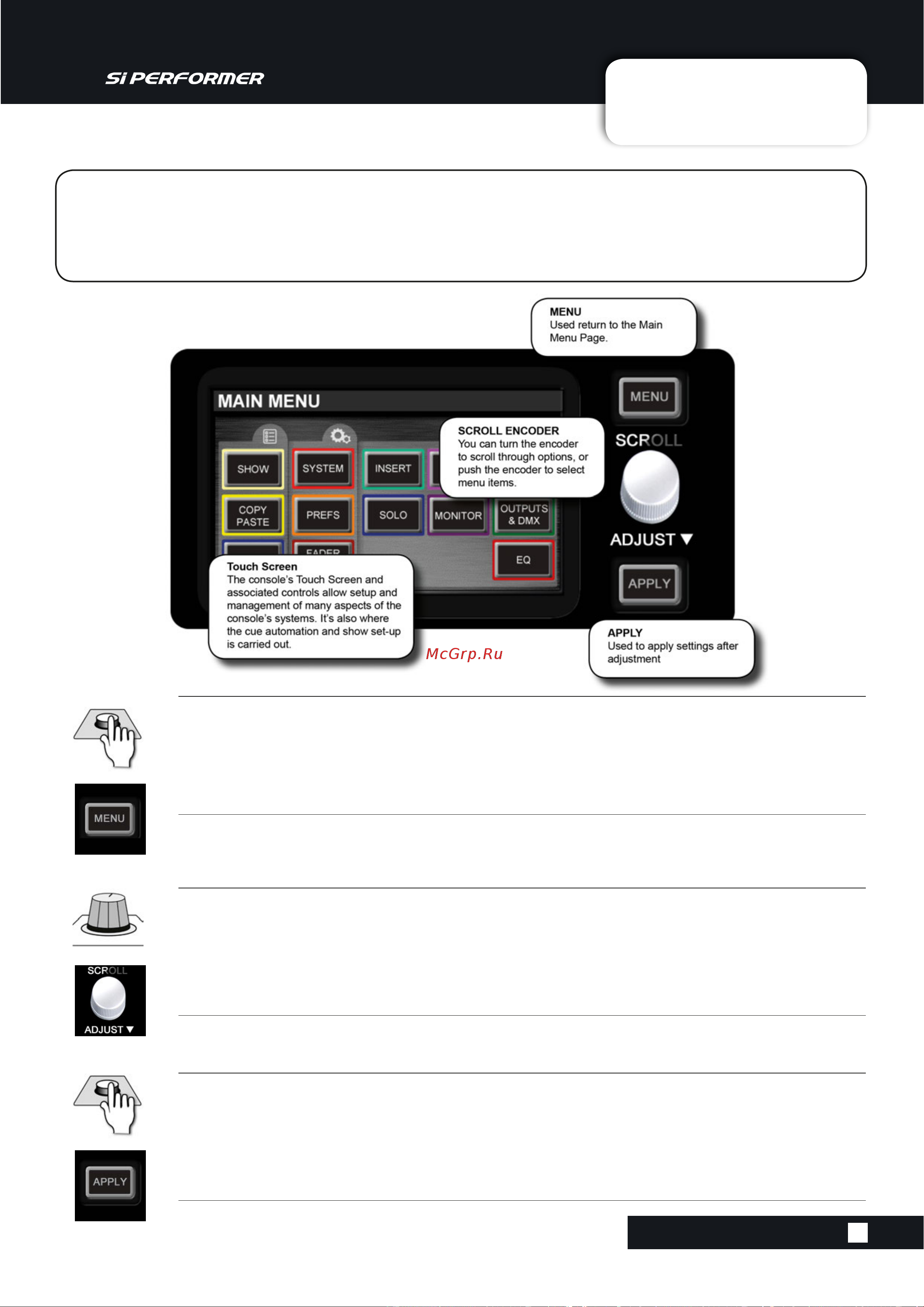 Soundcraft Si Performer 2 [24/135] Touch screen